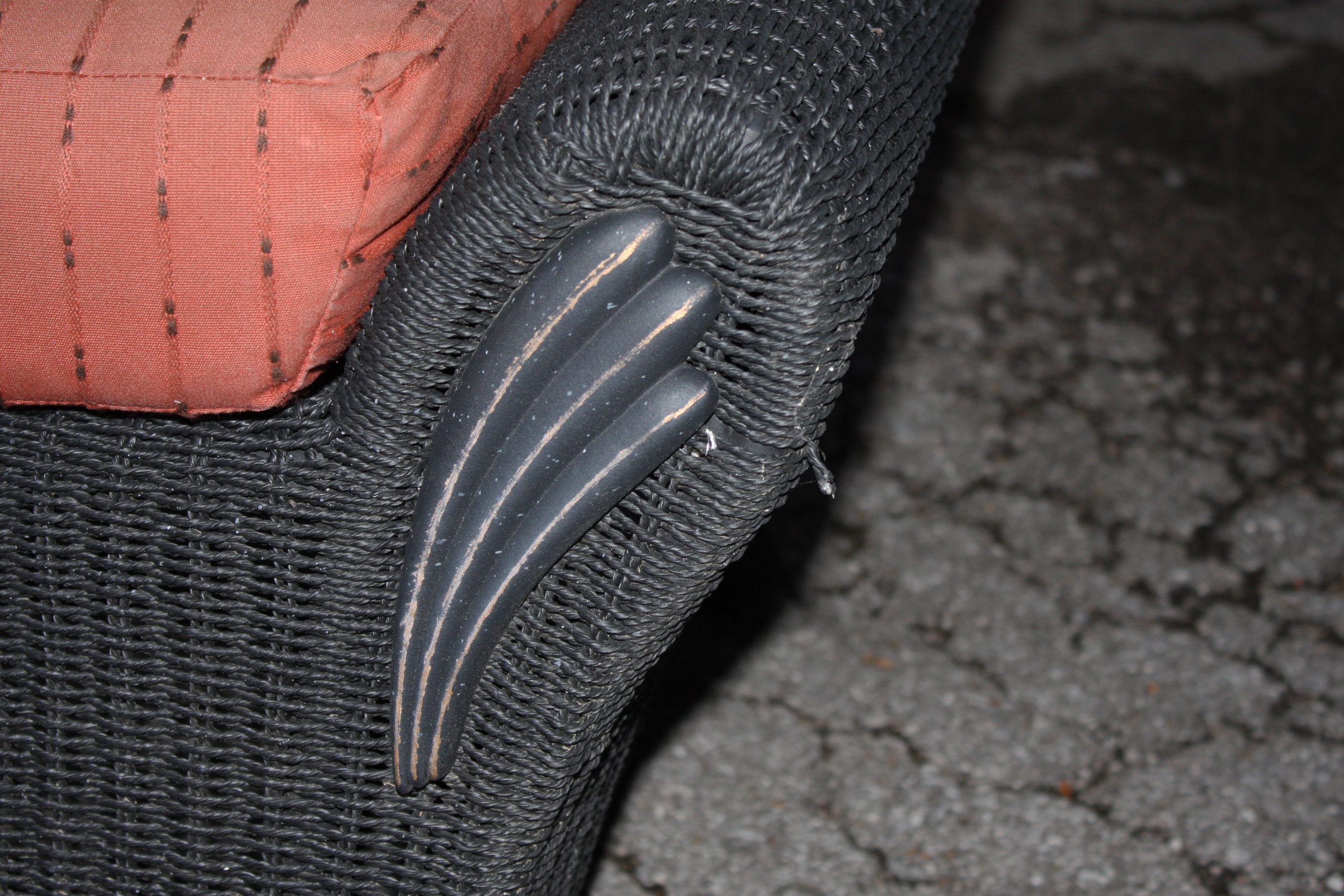 Outdoor Wicker Sofa, Table, and Chair with Ottoman