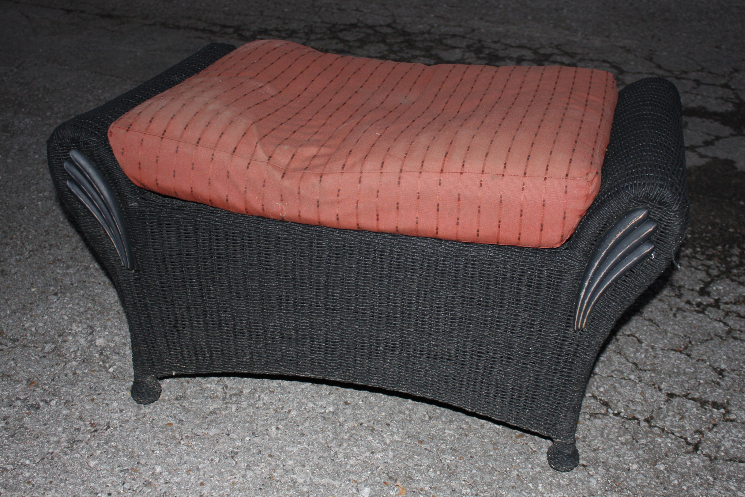 Outdoor Wicker Sofa, Table, and Chair with Ottoman