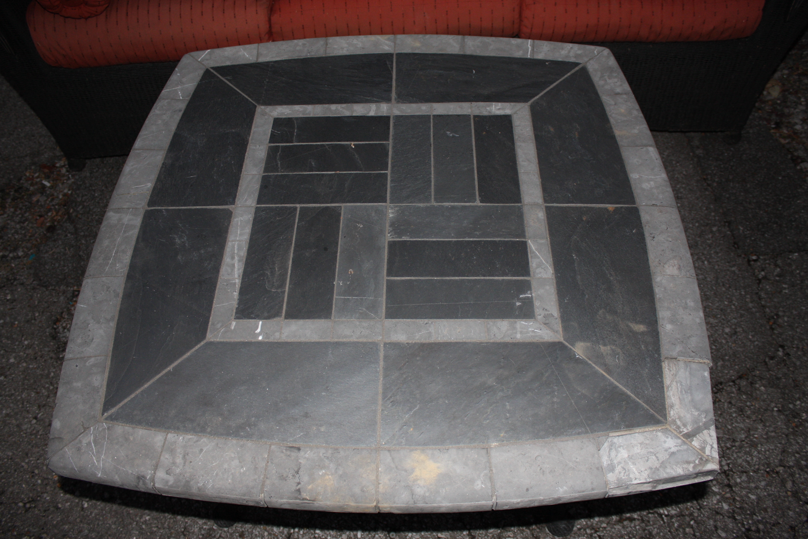 Outdoor Wicker Sofa, Table, and Chair with Ottoman