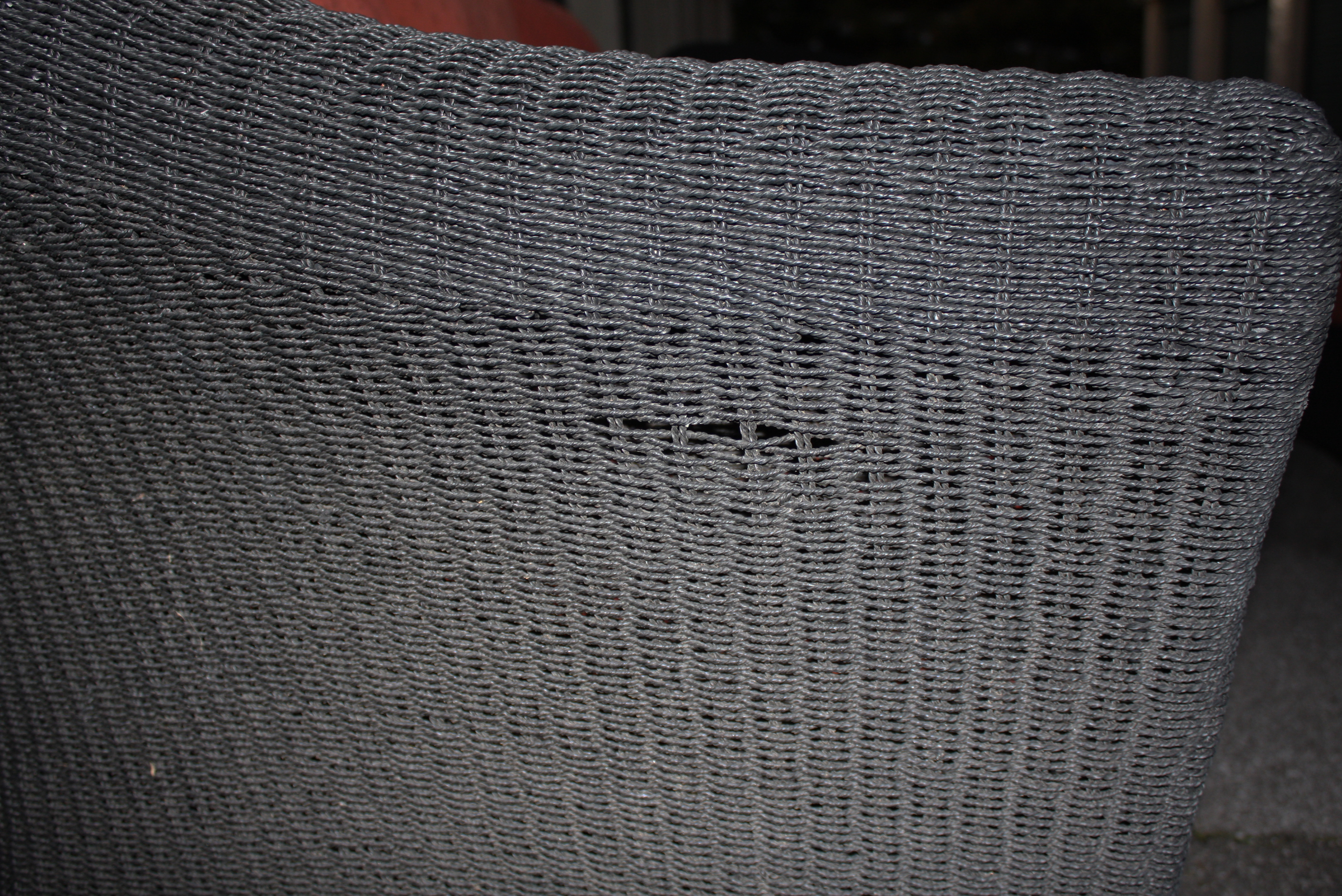 Outdoor Wicker Sofa, Table, and Chair with Ottoman