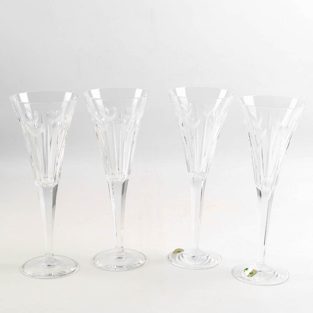 Waterford Millennium Series "Love" Toasting Flutes