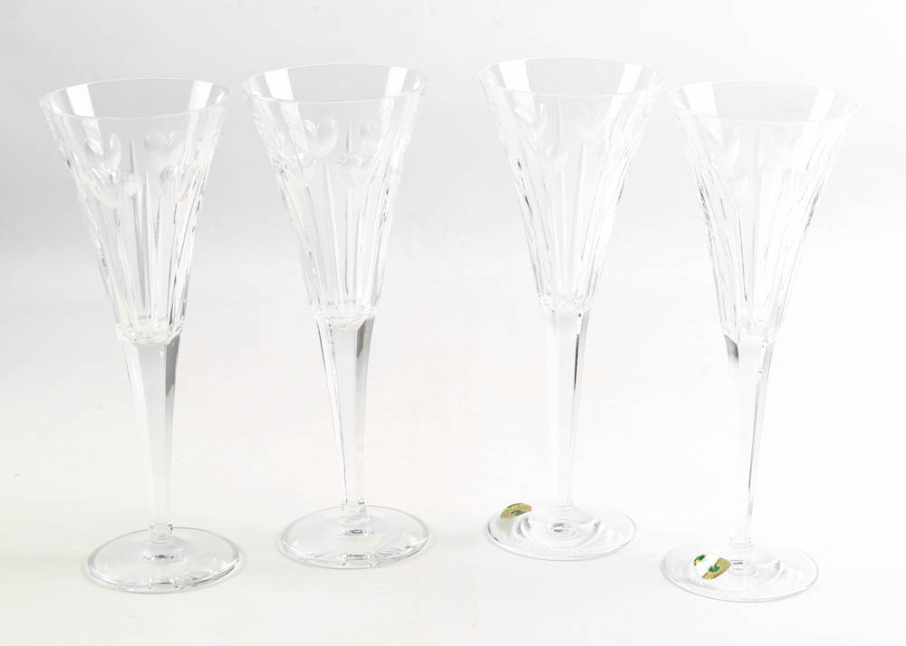 Waterford Millennium Series "Love" Toasting Flutes