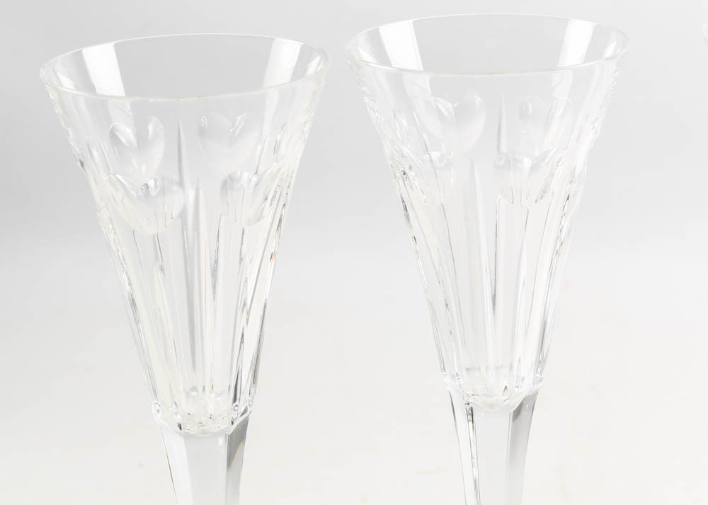 Waterford Millennium Series "Love" Toasting Flutes