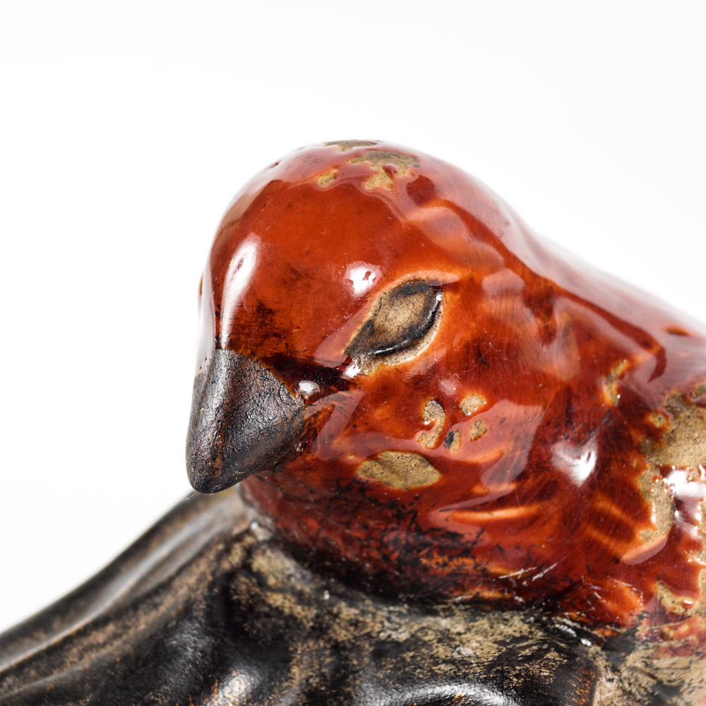 Ceramic Red Bird Figurines