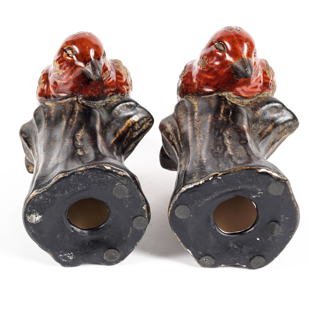 Ceramic Red Bird Figurines