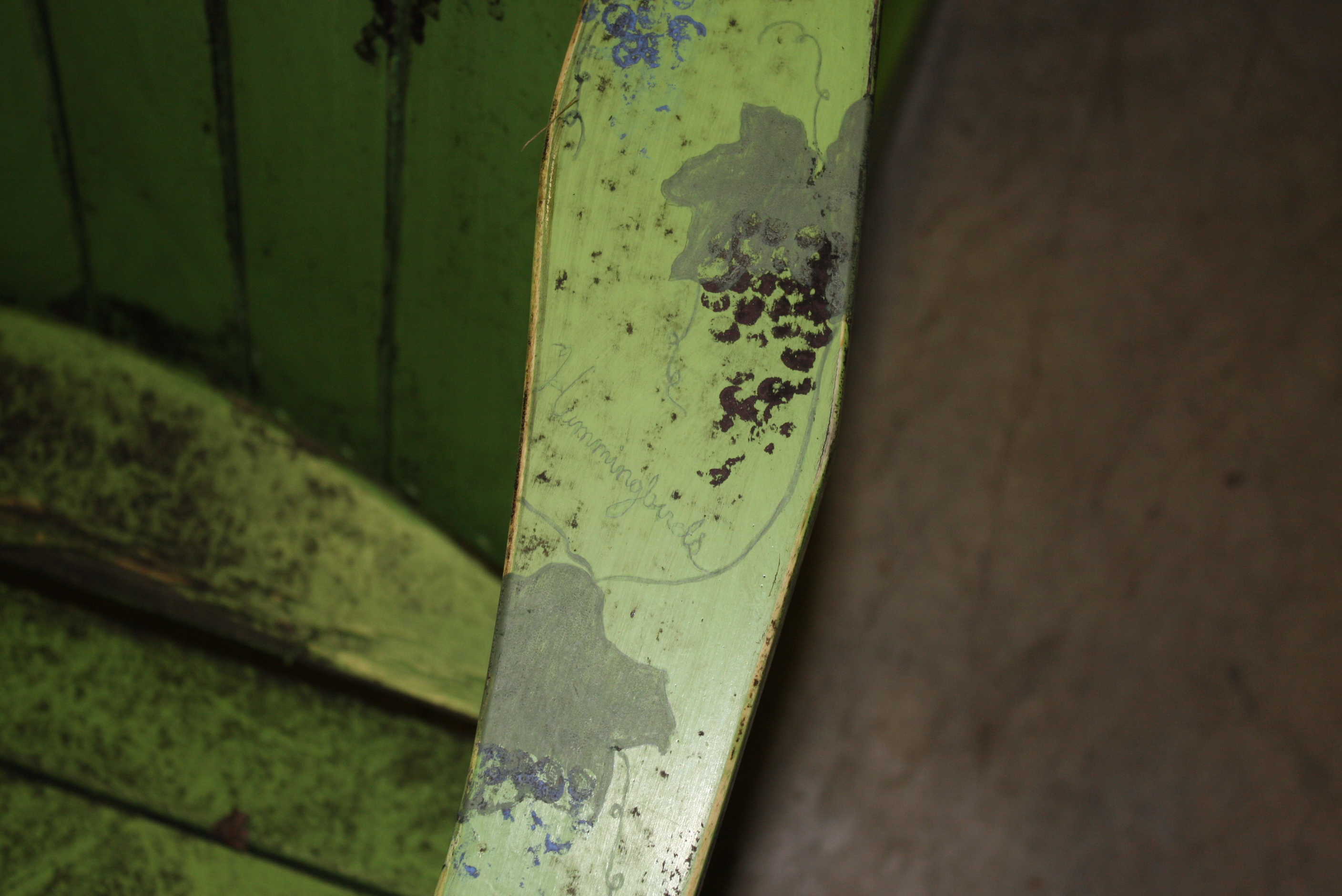 Green Adirondak Chairs and Table