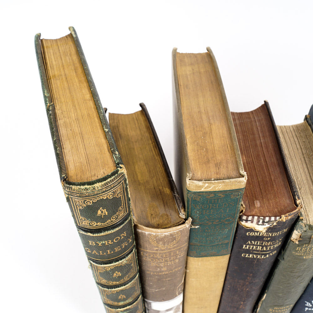 Assorted Antique and Vintage Hardcover Books