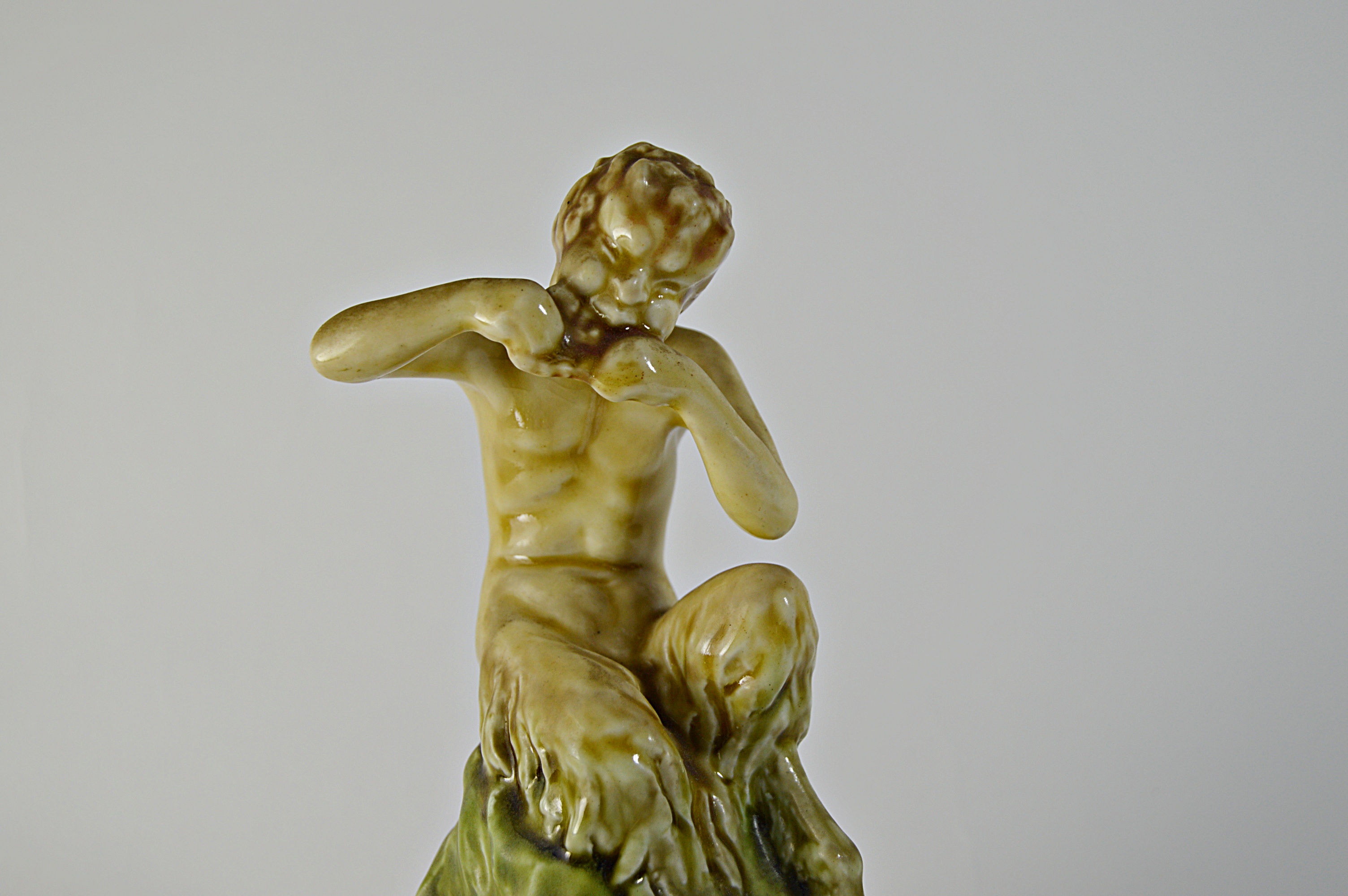 1922 William P. McDonald Rookwood Pottery Satyr Flower Frog