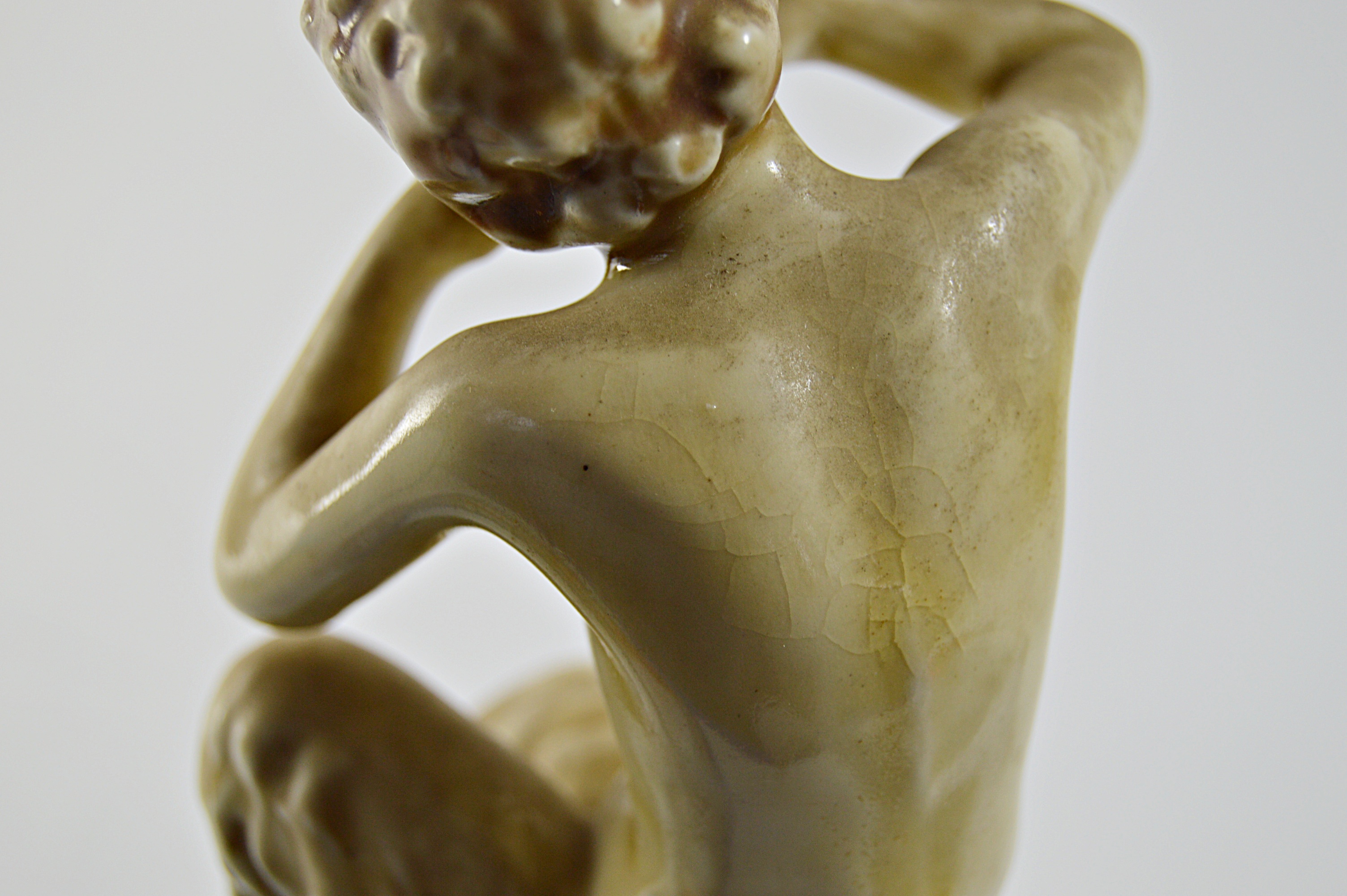 1922 William P. McDonald Rookwood Pottery Satyr Flower Frog