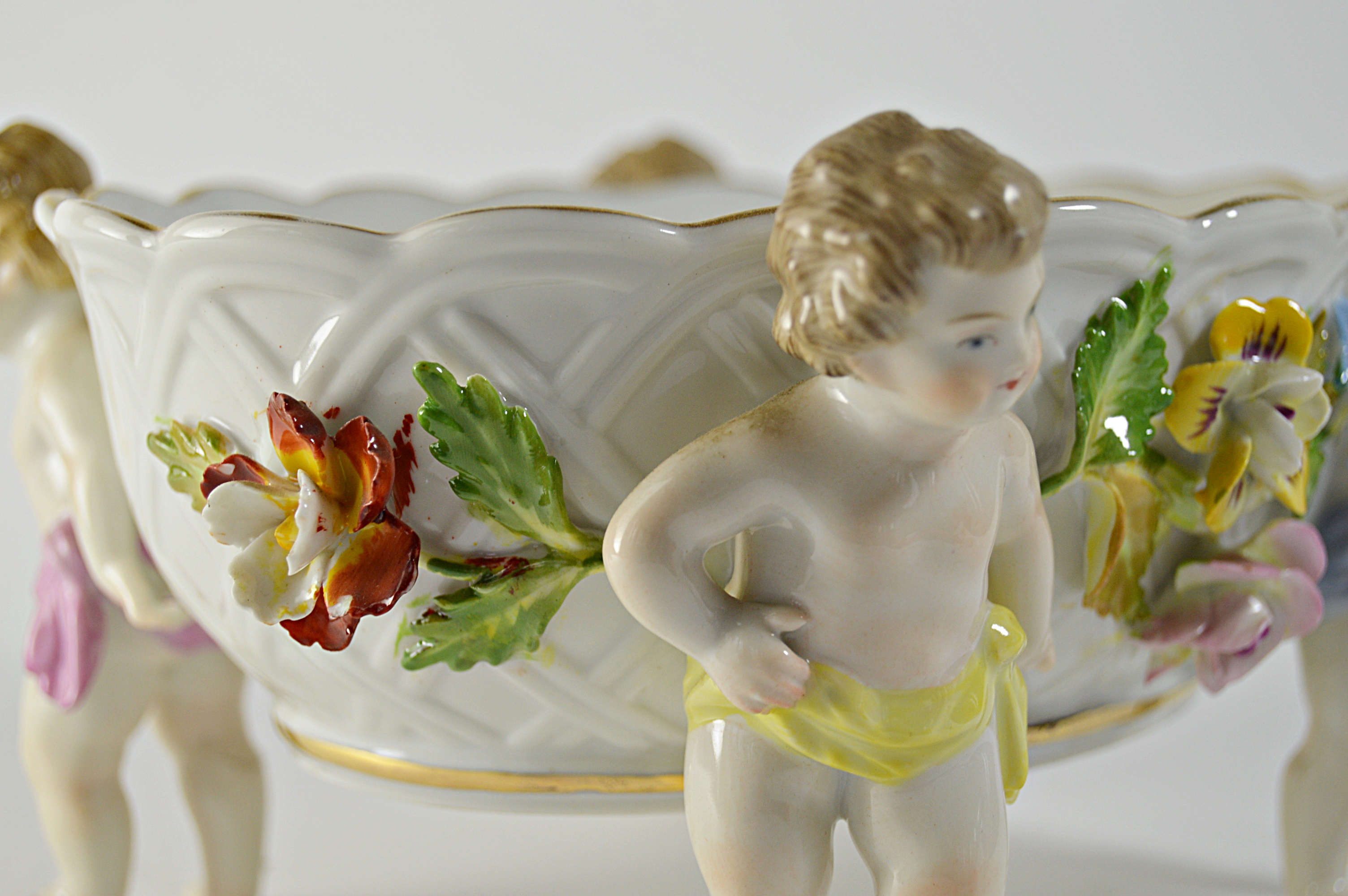 Antique Dresden Porcelain Compote