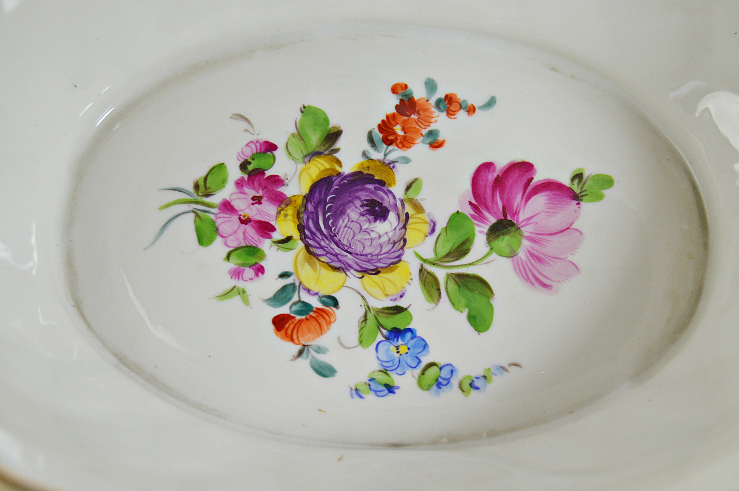 Antique Dresden Porcelain Compote