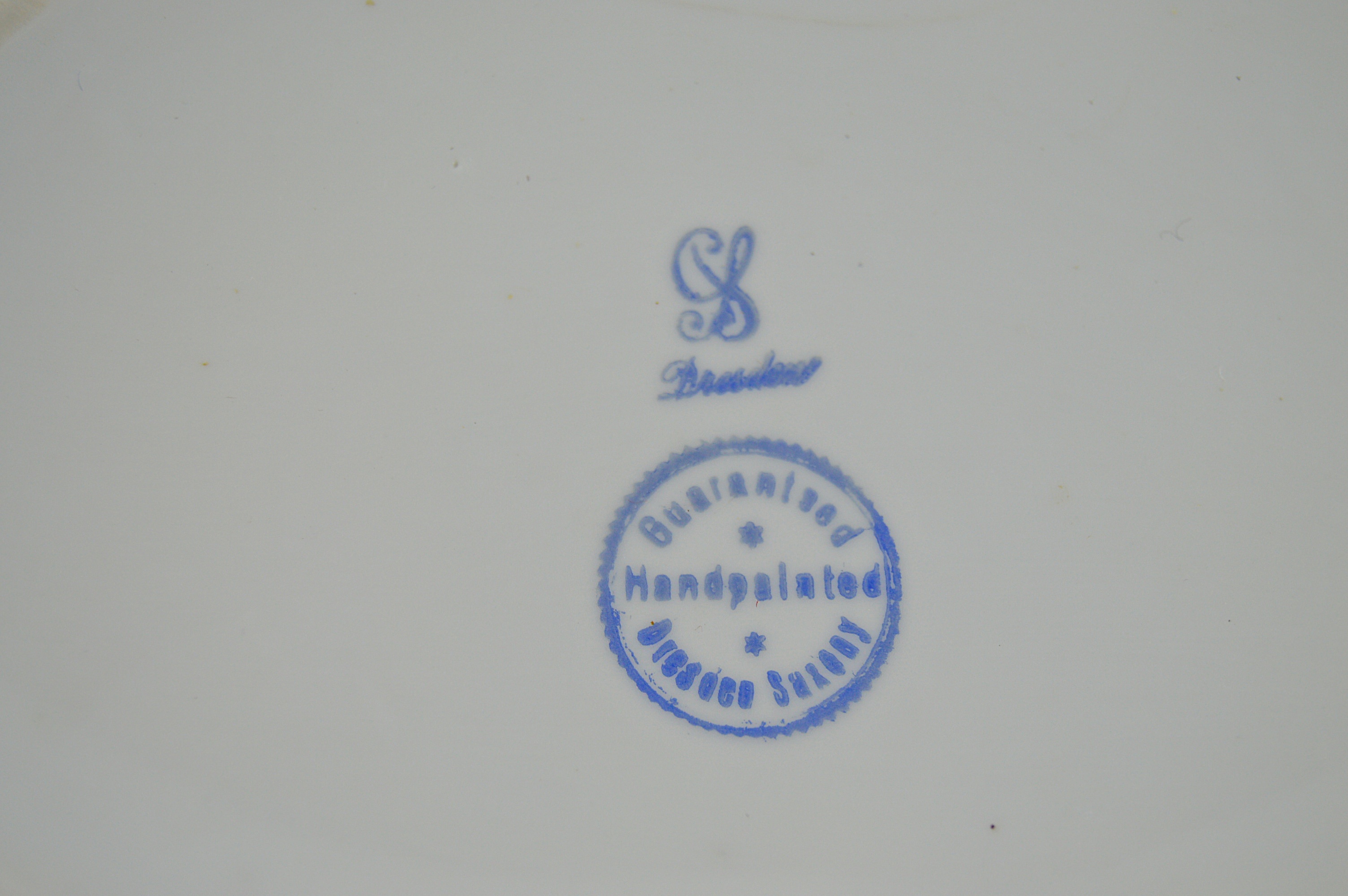 Antique Dresden Porcelain Compote