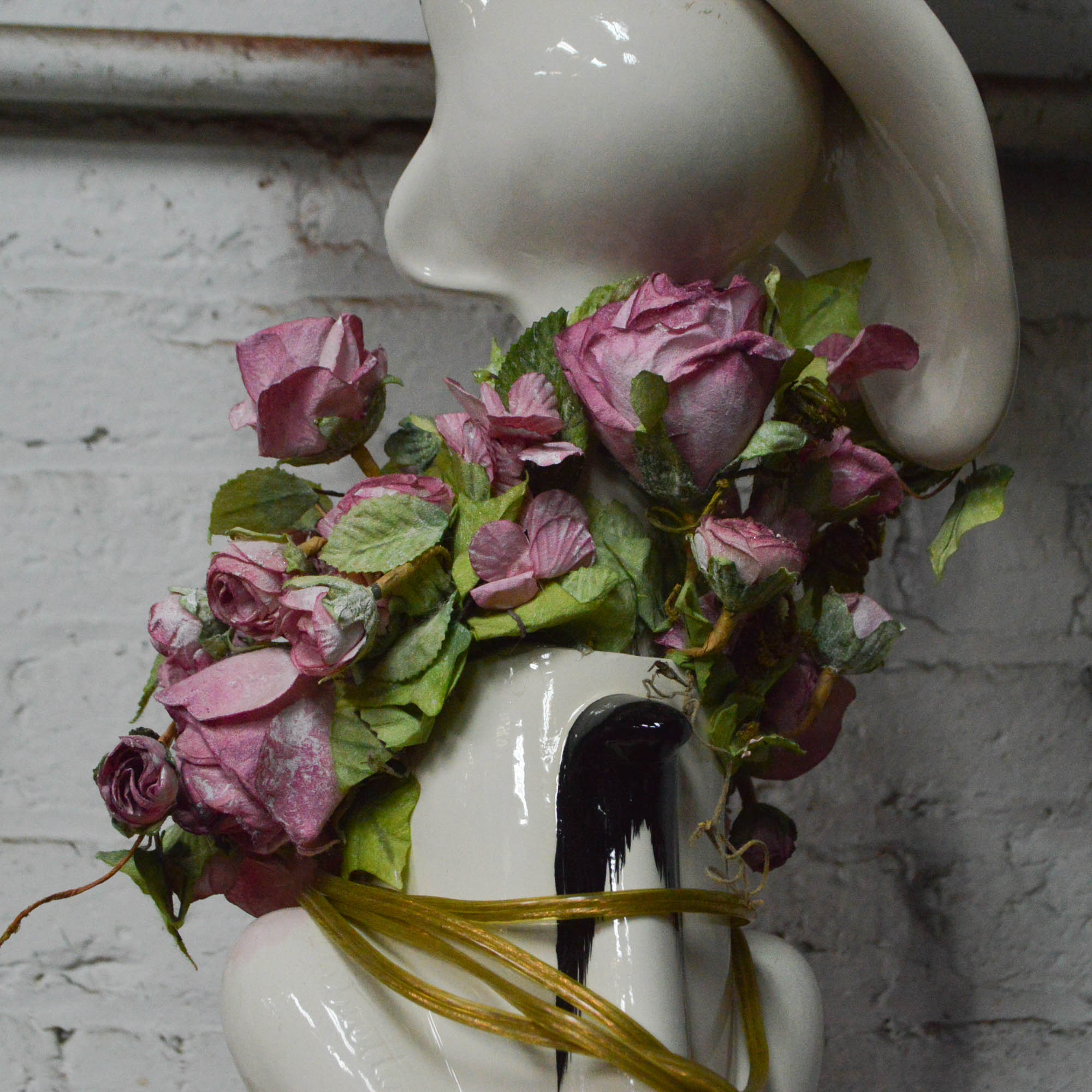 Vintage Porcelain Cat Table Lamp