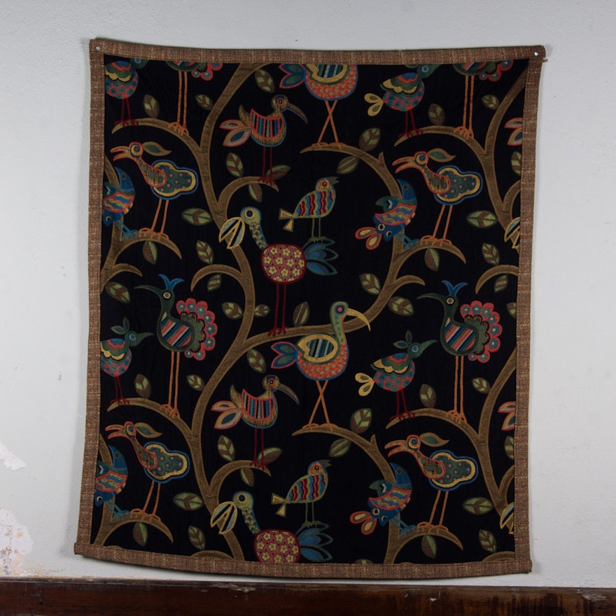 Fabric Wall Tapestry with Swavelle Mill Creek "Crazy Ol' Bird" Pattern