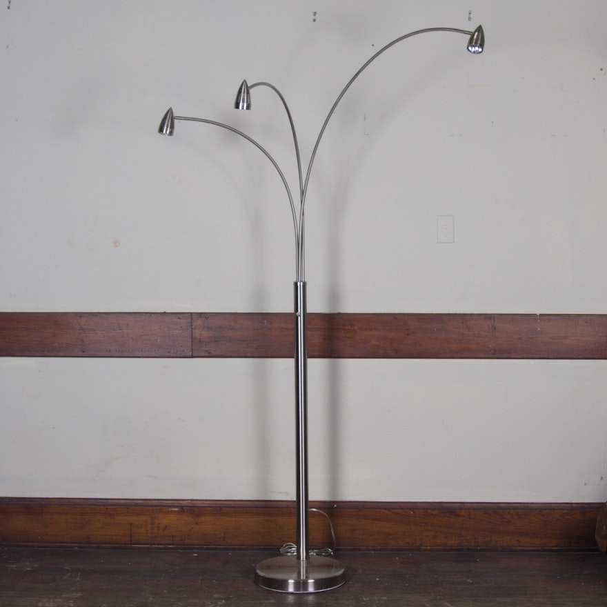 Vintage Mid Century Modern Bullet Shade Floor Lamp by Nova