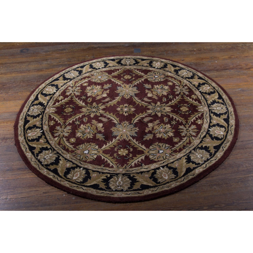 Hand Tufted Indian Agra Style Wool Round Area Rug