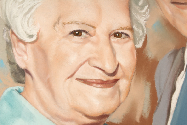 Greg Conlin Pastel on Paper Portrait of a Couple