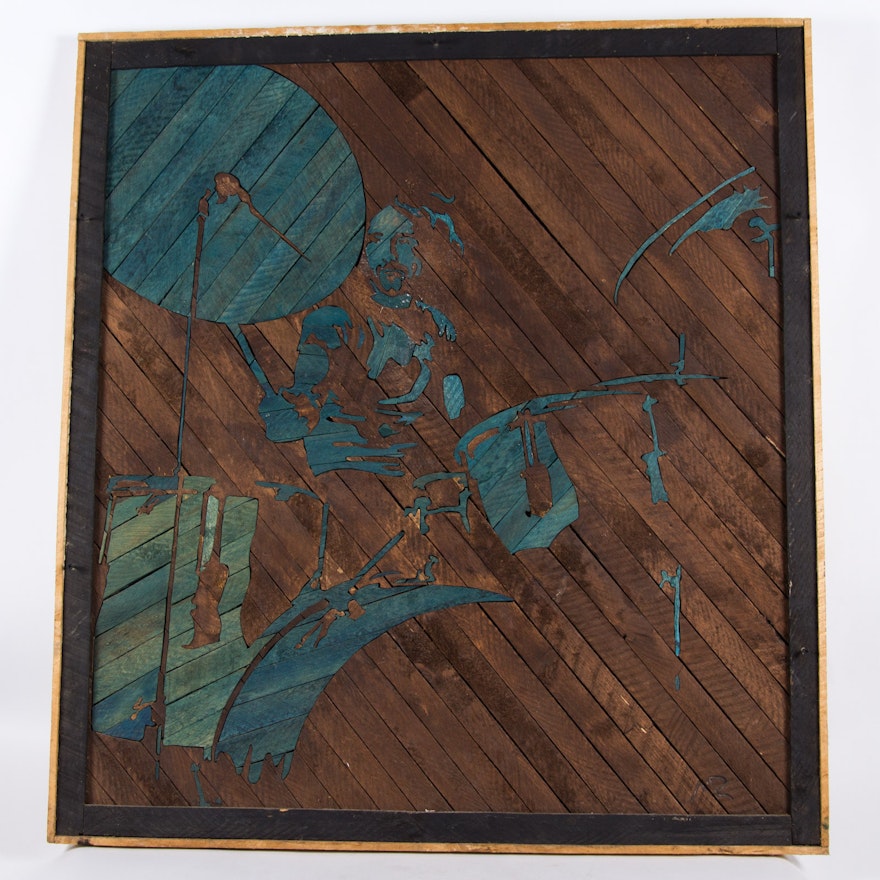 Mark R. Russell "Naturally Wood" Rough Cut Inlaid Wood Wall Art