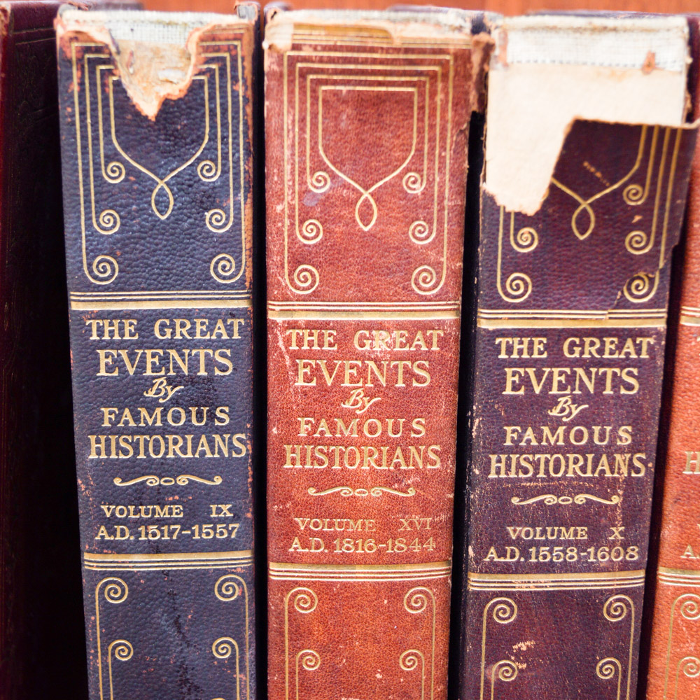 Vintage History Book Collection "The Great Events by Famous Historians"