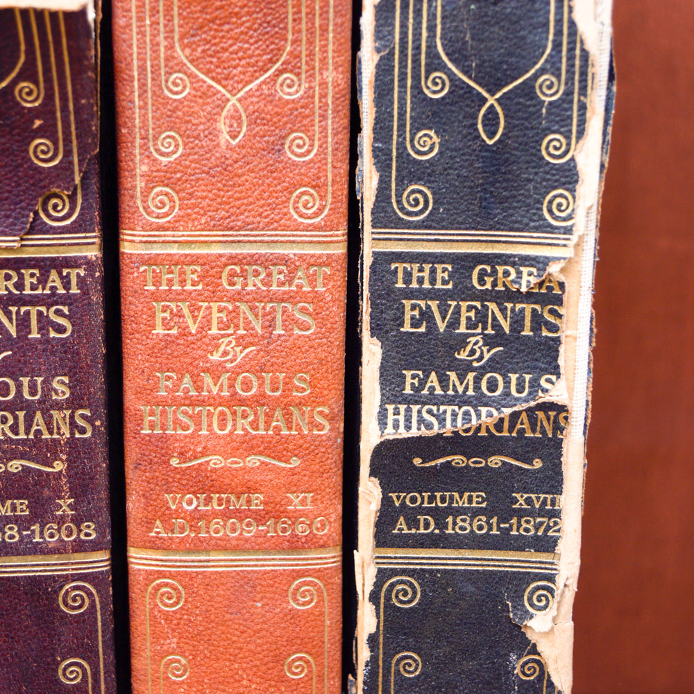 Vintage History Book Collection "The Great Events by Famous Historians"