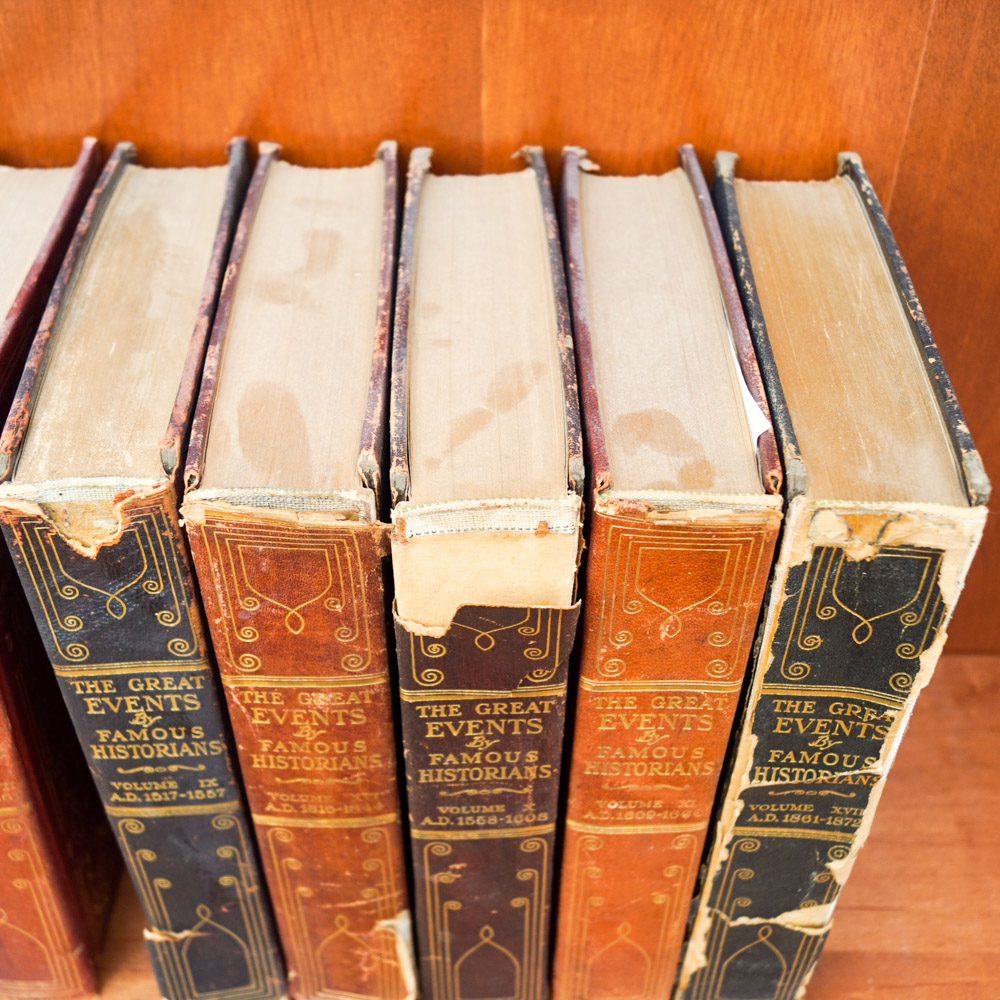 Vintage History Book Collection "The Great Events by Famous Historians"