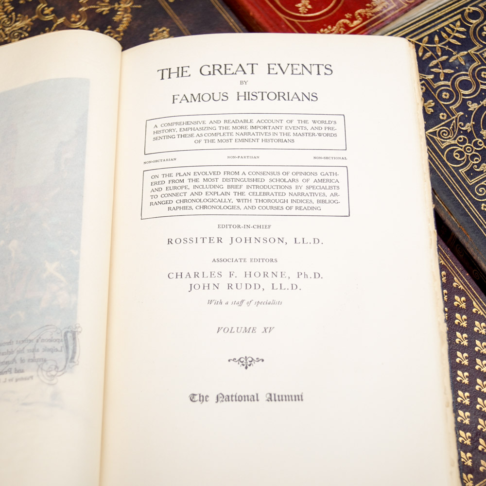 Vintage History Book Collection "The Great Events by Famous Historians"