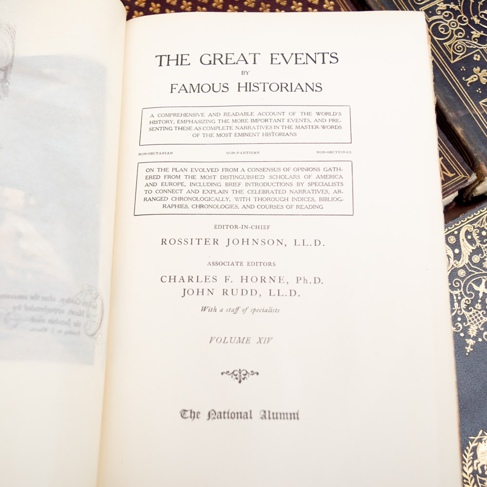 Vintage History Book Collection "The Great Events by Famous Historians"