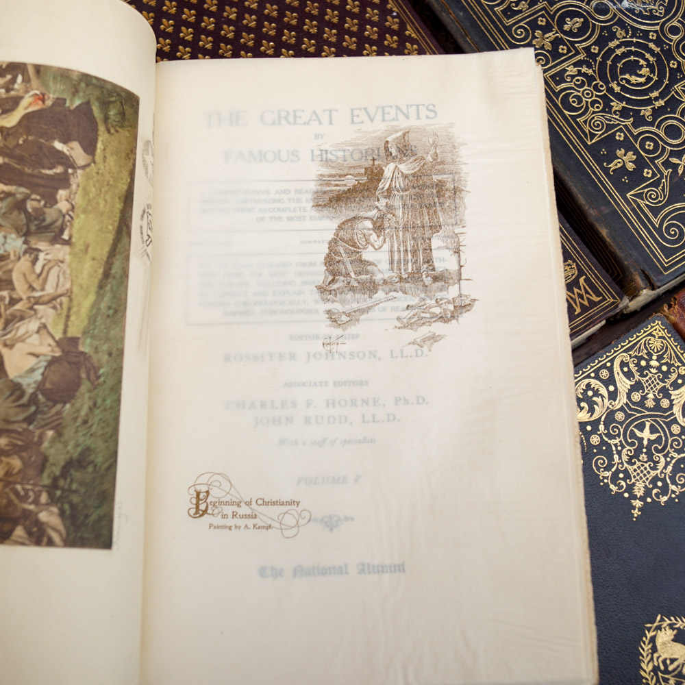 Vintage History Book Collection "The Great Events by Famous Historians"