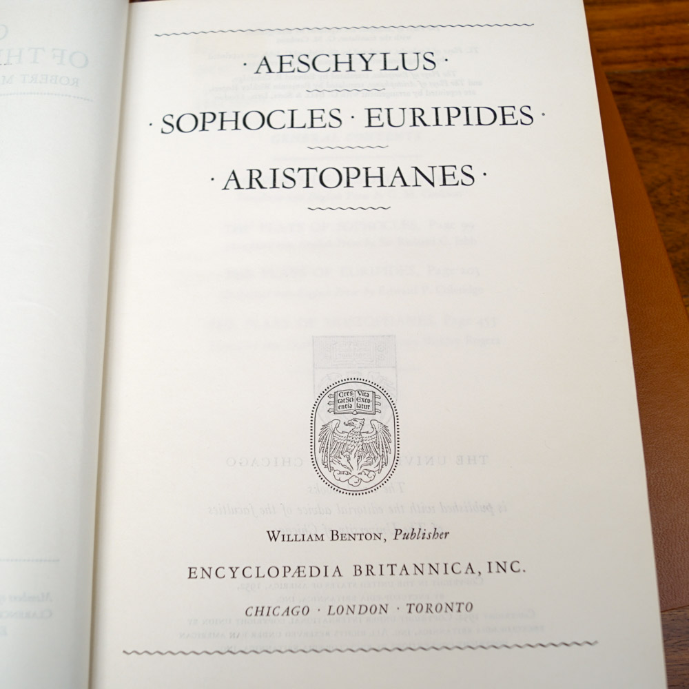 1952 Encyclopedia Brittanica "Great Books of the Western World" Collection