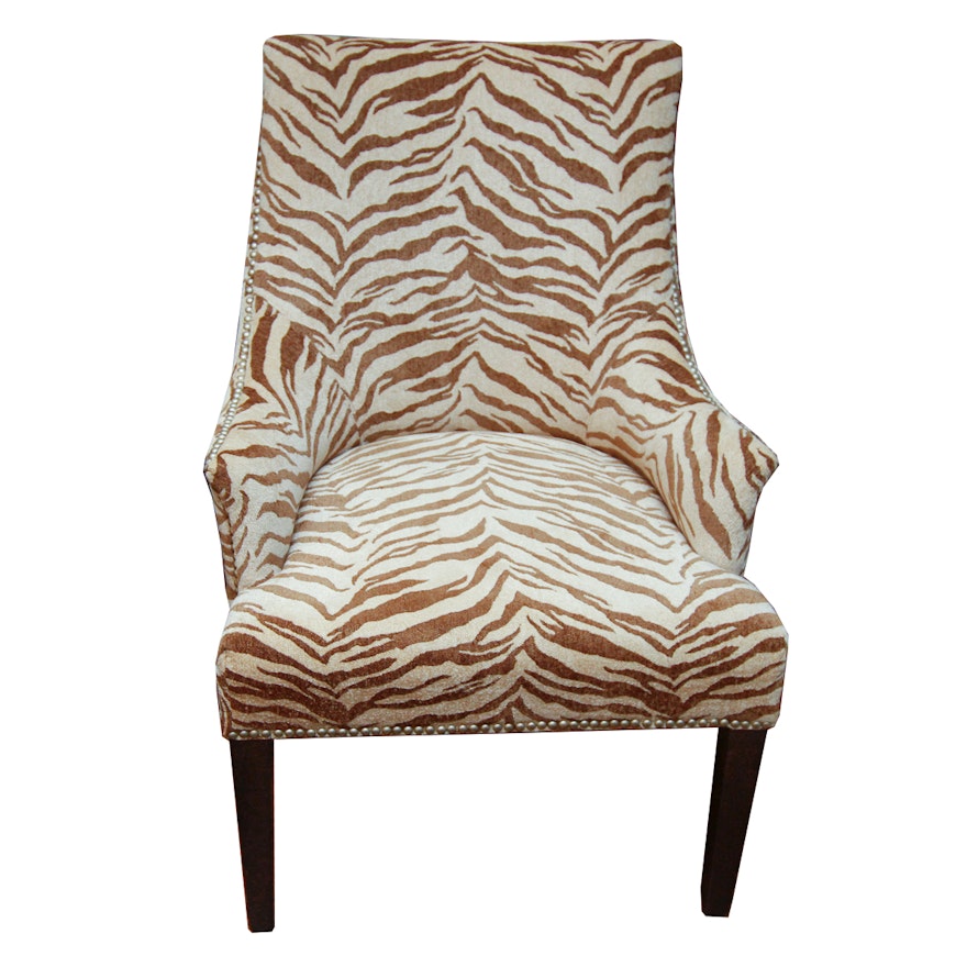Hollywood Regency Style Upholstered Armchair