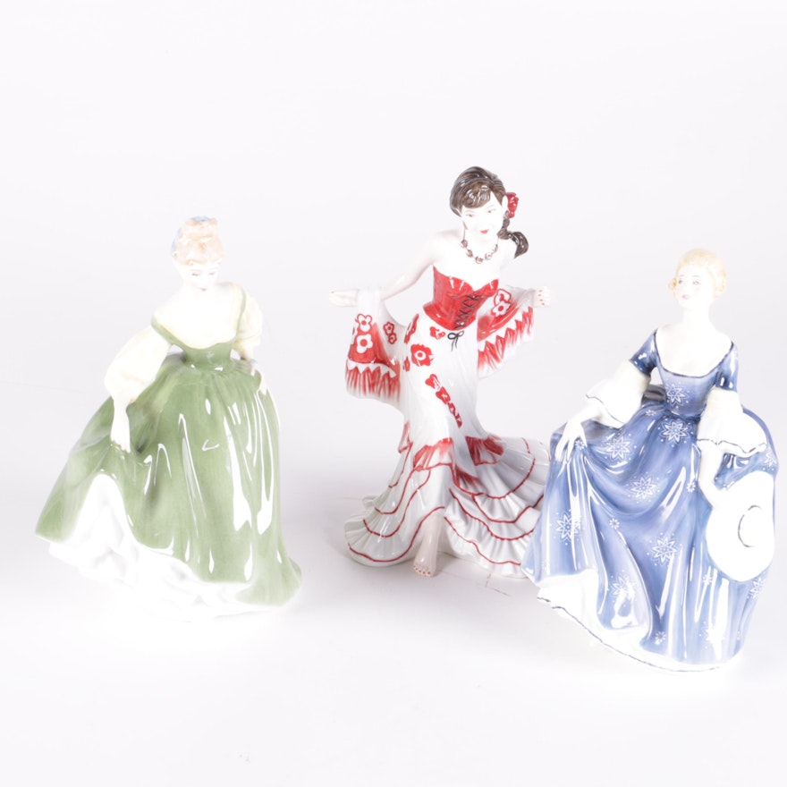 Royal Doulton "Pretty Ladies" Figurine with Vintage Pair