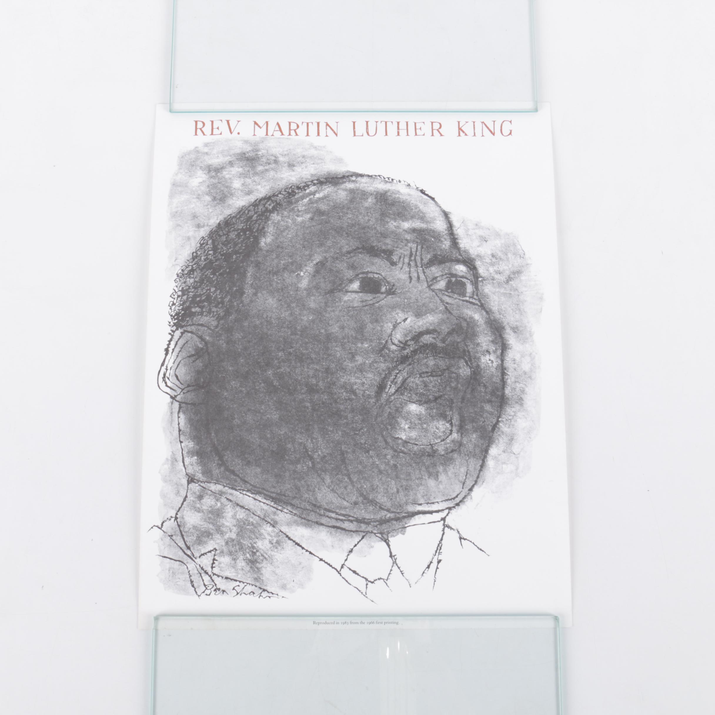 Reproduction Print After Ben Shahn "Martin Luther King"
