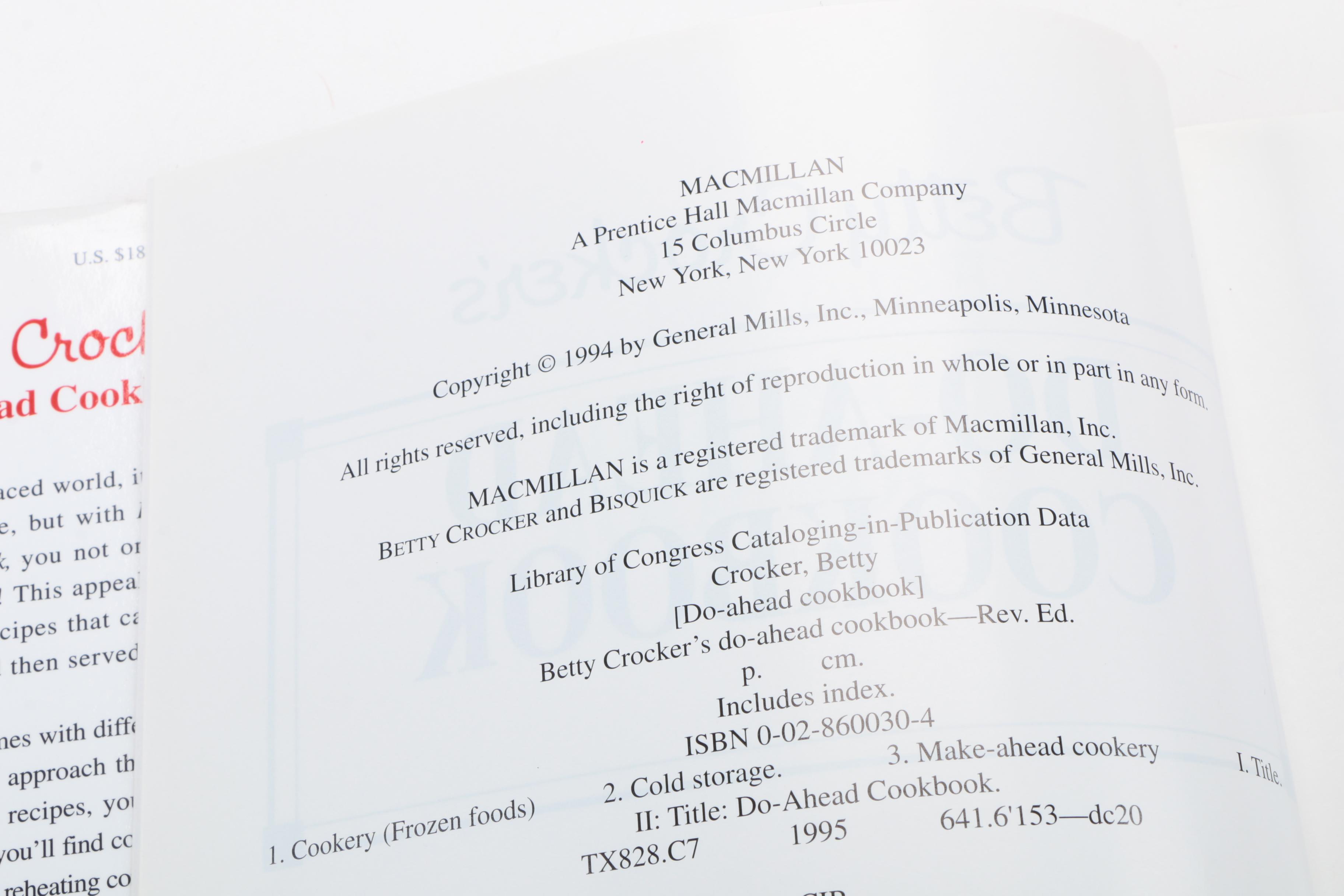 Better Home and Gardens Cookbooks including Betty Crocker