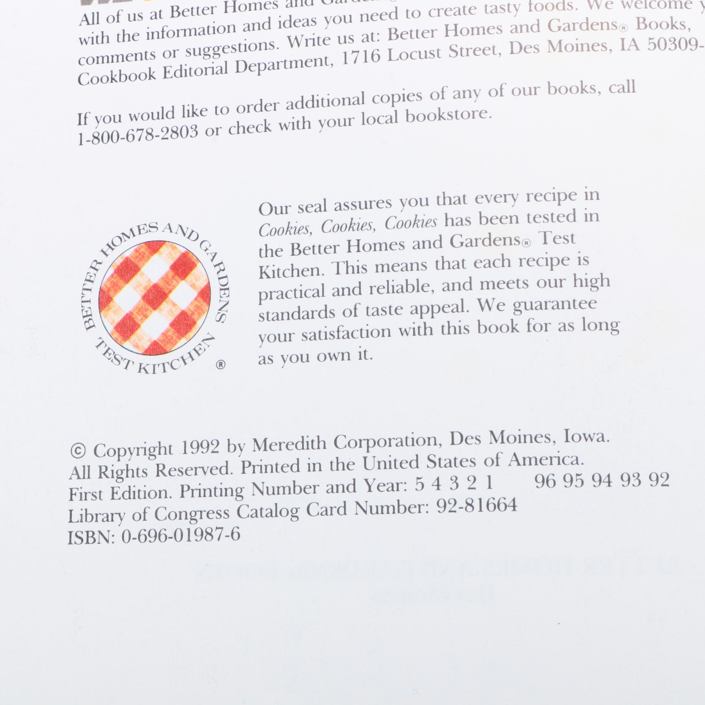 Better Home and Gardens Cookbooks including Betty Crocker