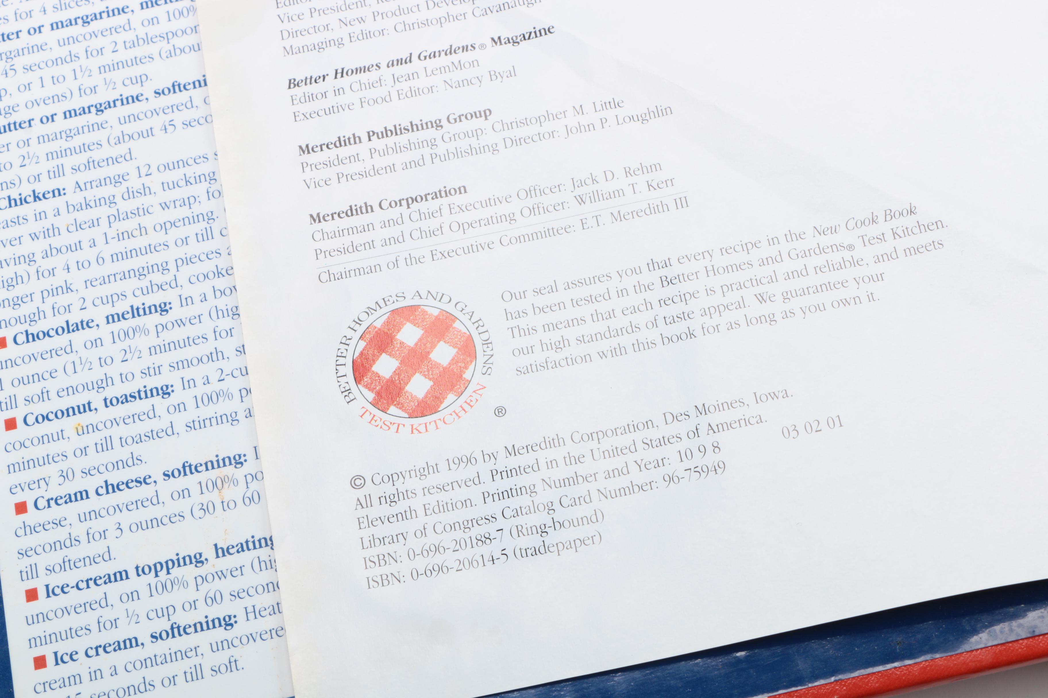 Better Home and Gardens Cookbooks including Betty Crocker