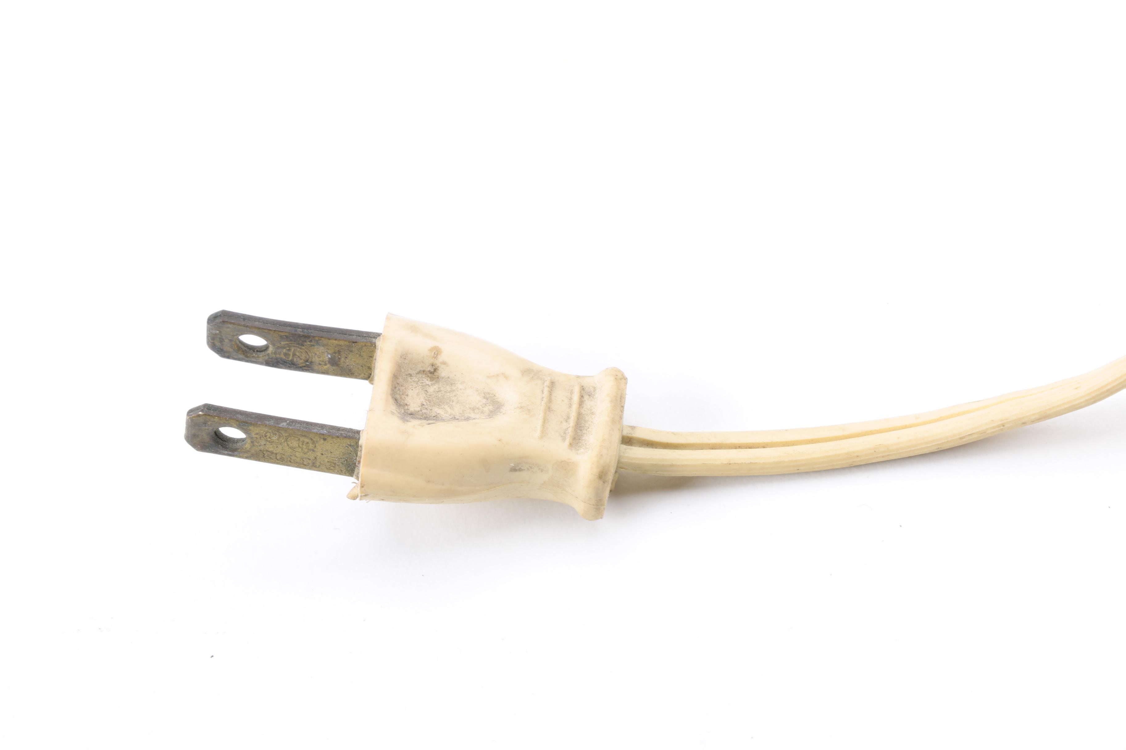 Vintage Blown Glass and Brass Table Lamp