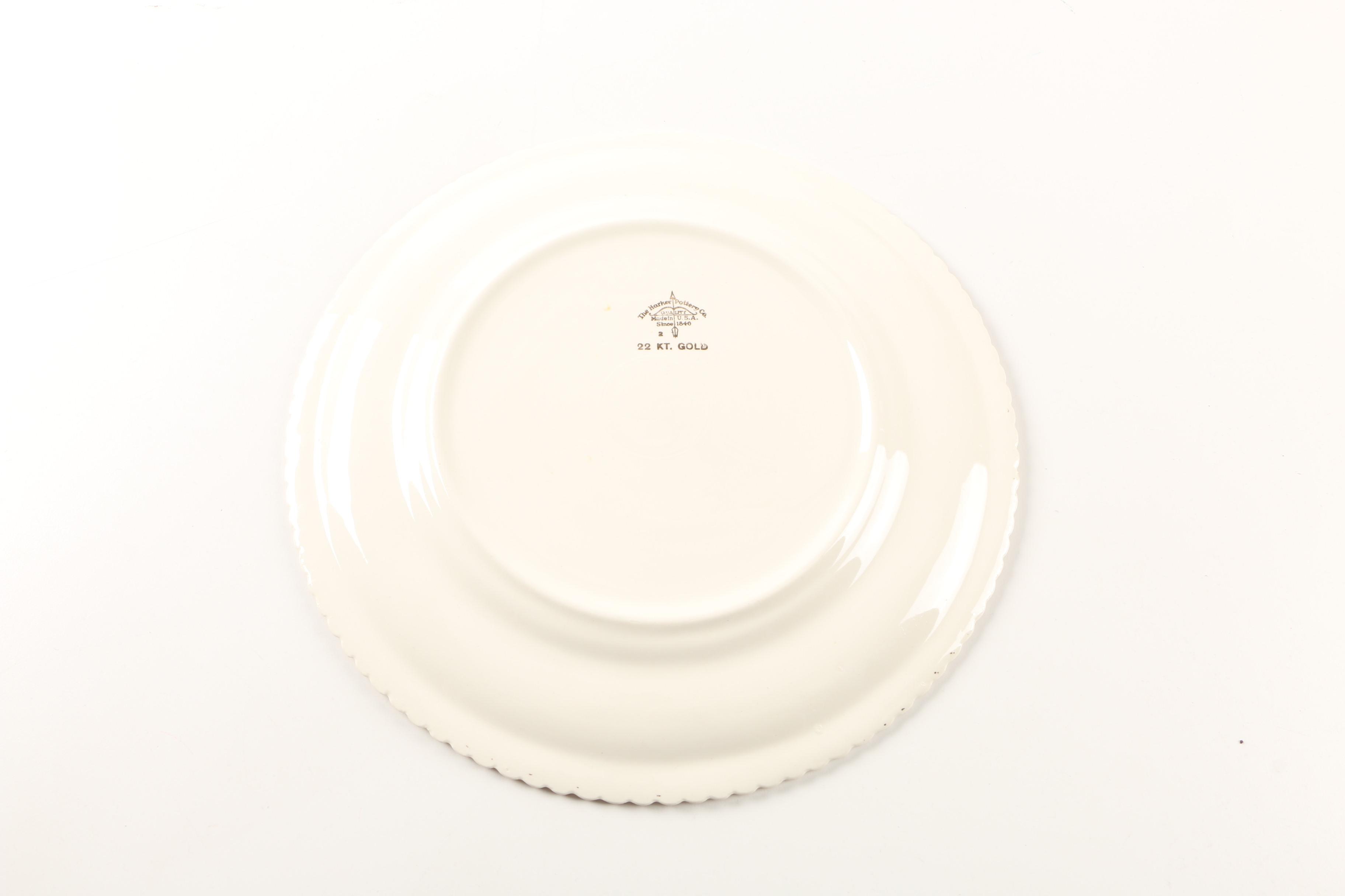 Vintage Harker Pottery "White Rose" Dinnerware