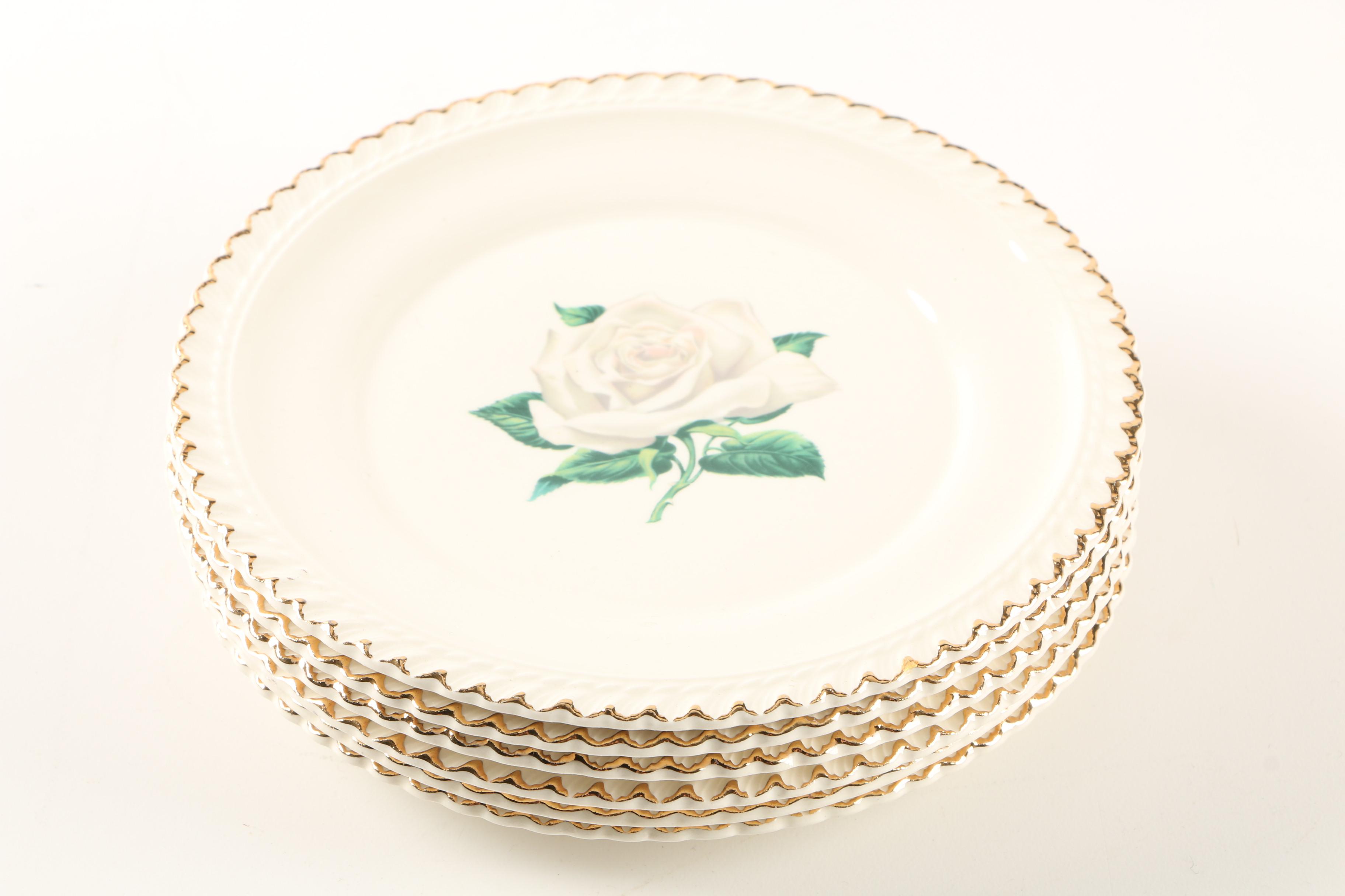 Vintage Harker Pottery "White Rose" Dinnerware