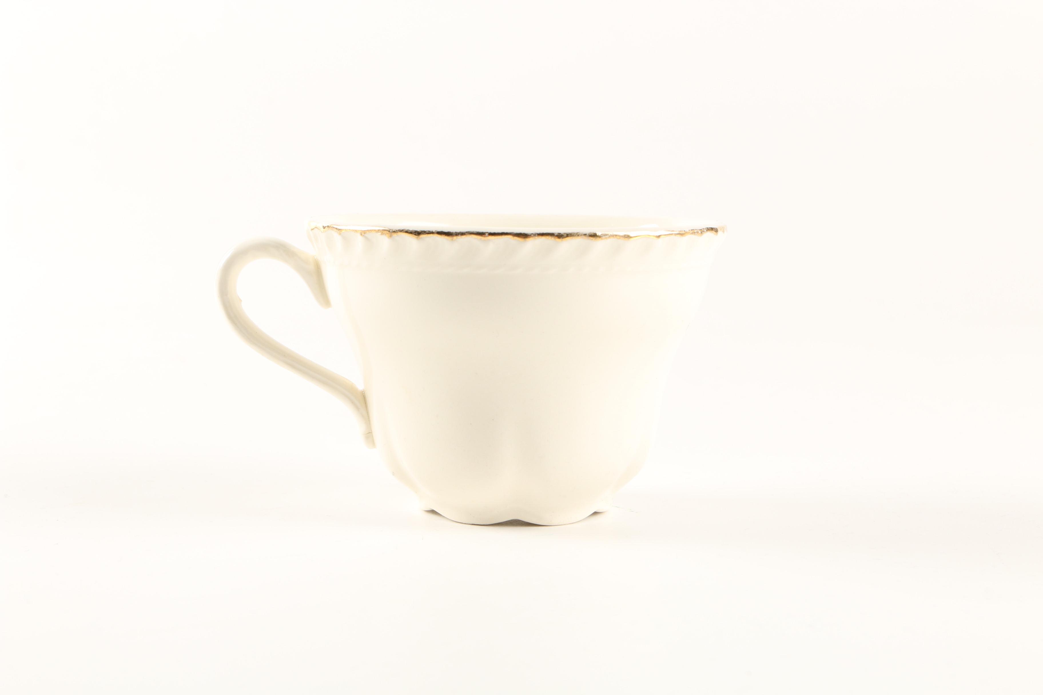 Vintage Harker Pottery "White Rose" Dinnerware