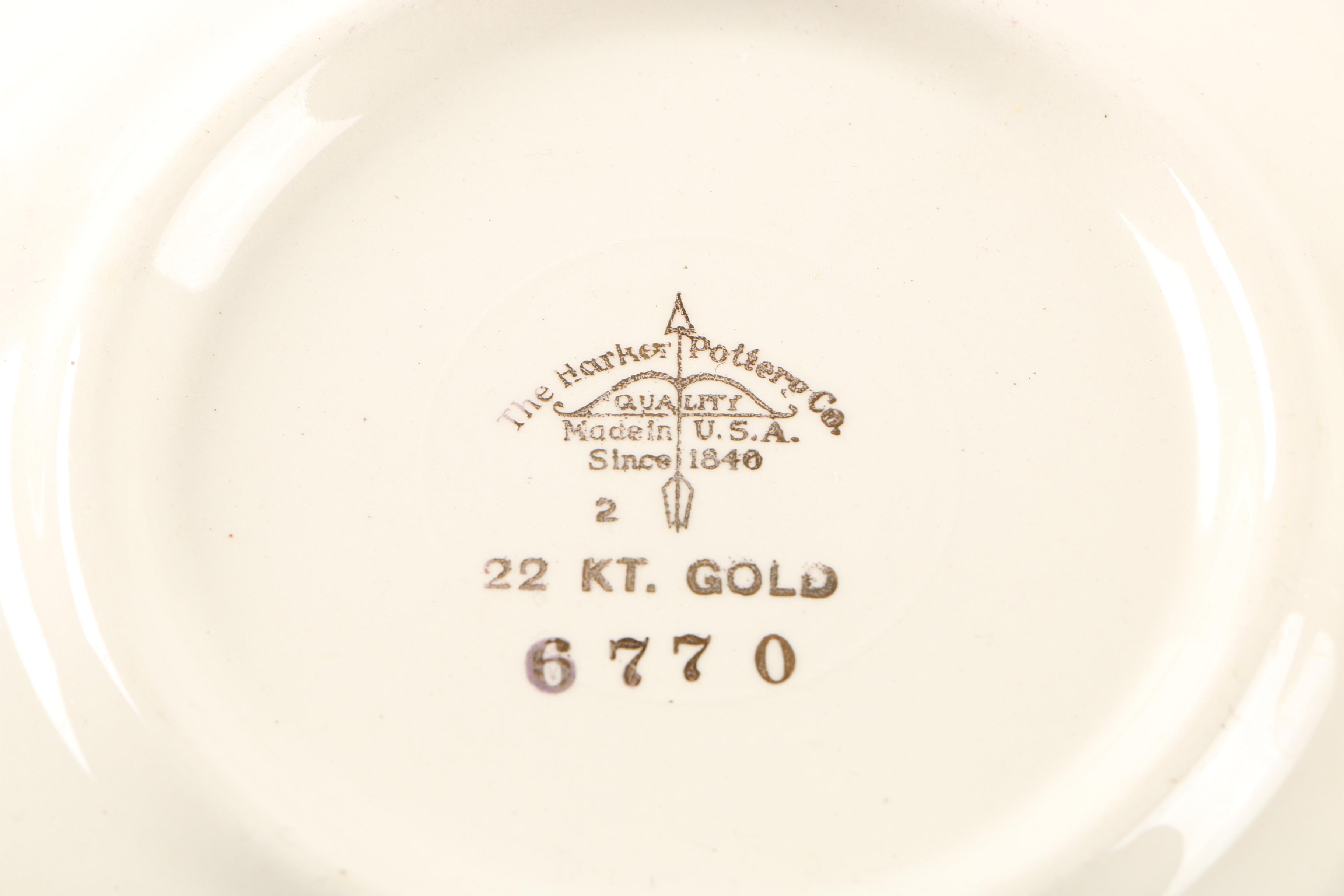 Vintage Harker Pottery "White Rose" Dinnerware