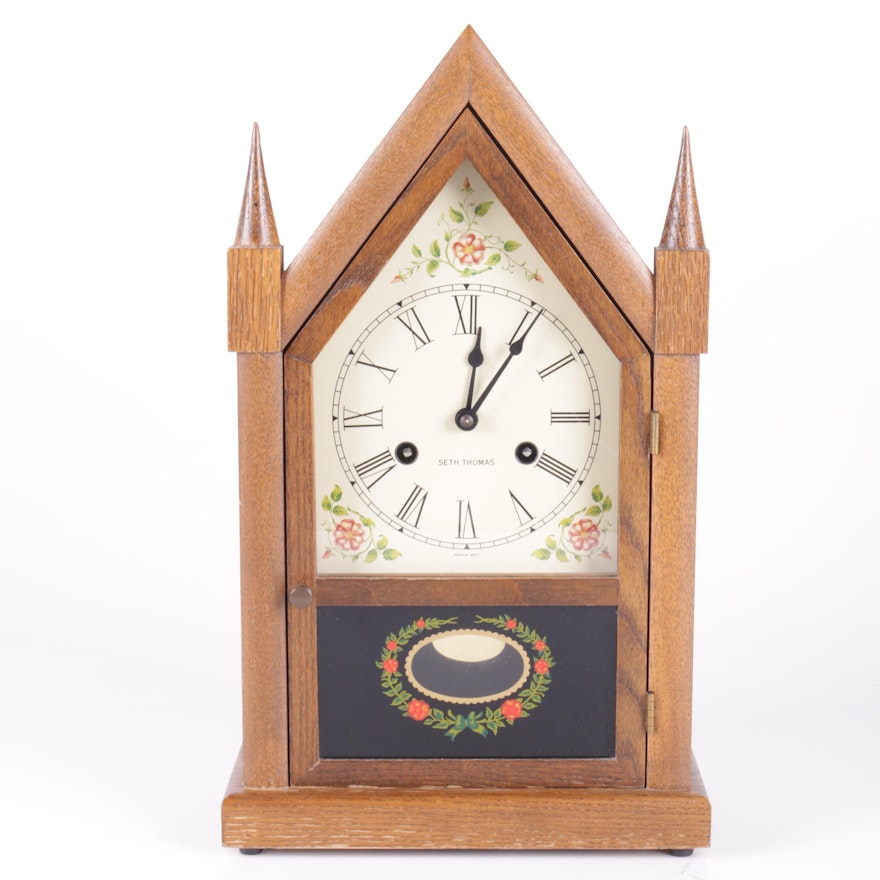 Vintage Seth Thomas "Sharon" Steeple Mantel Clock