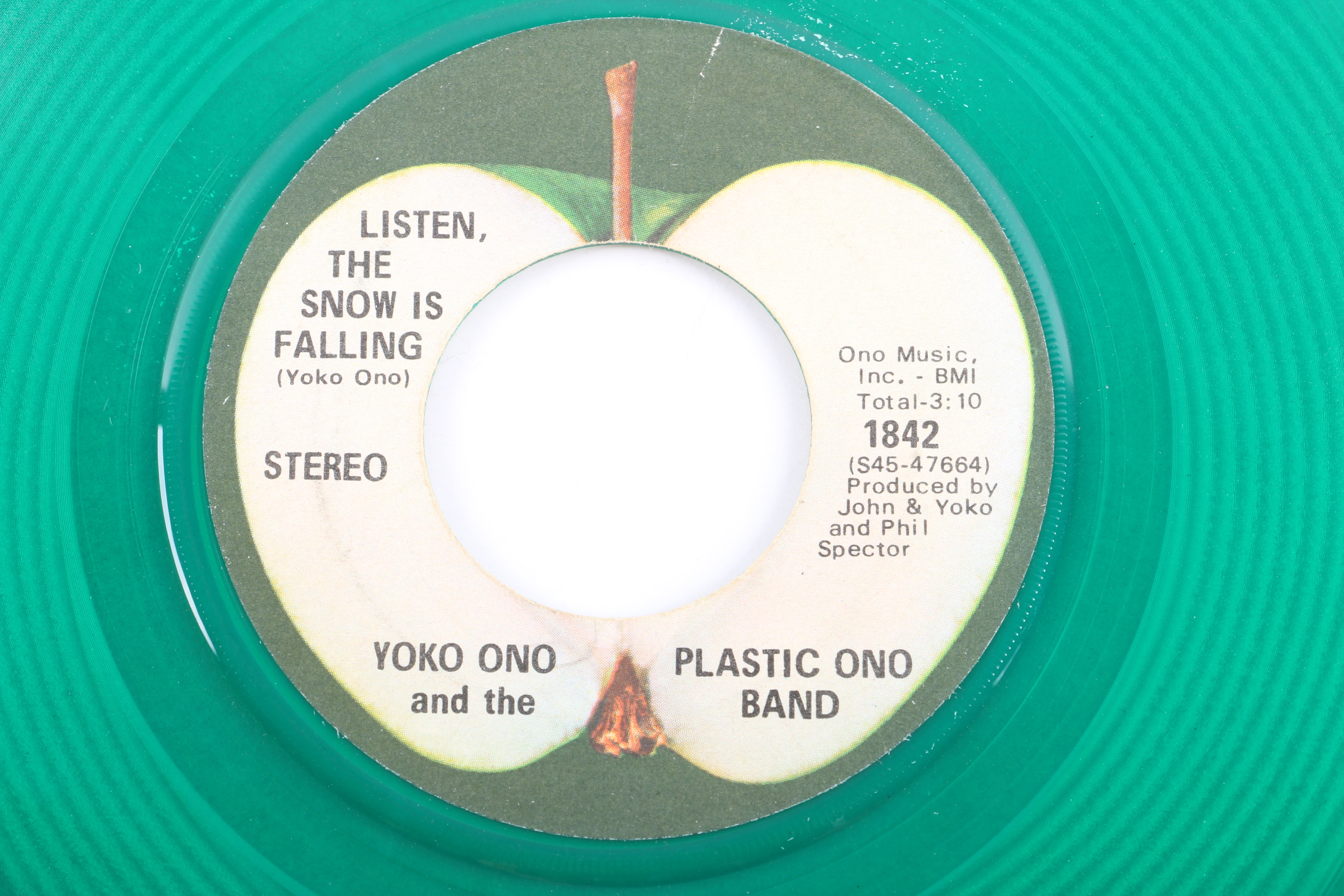 John & Yoko / Plastic Ono Band "Happy Xmas (War Is Over) 45 on Colored Vinyl