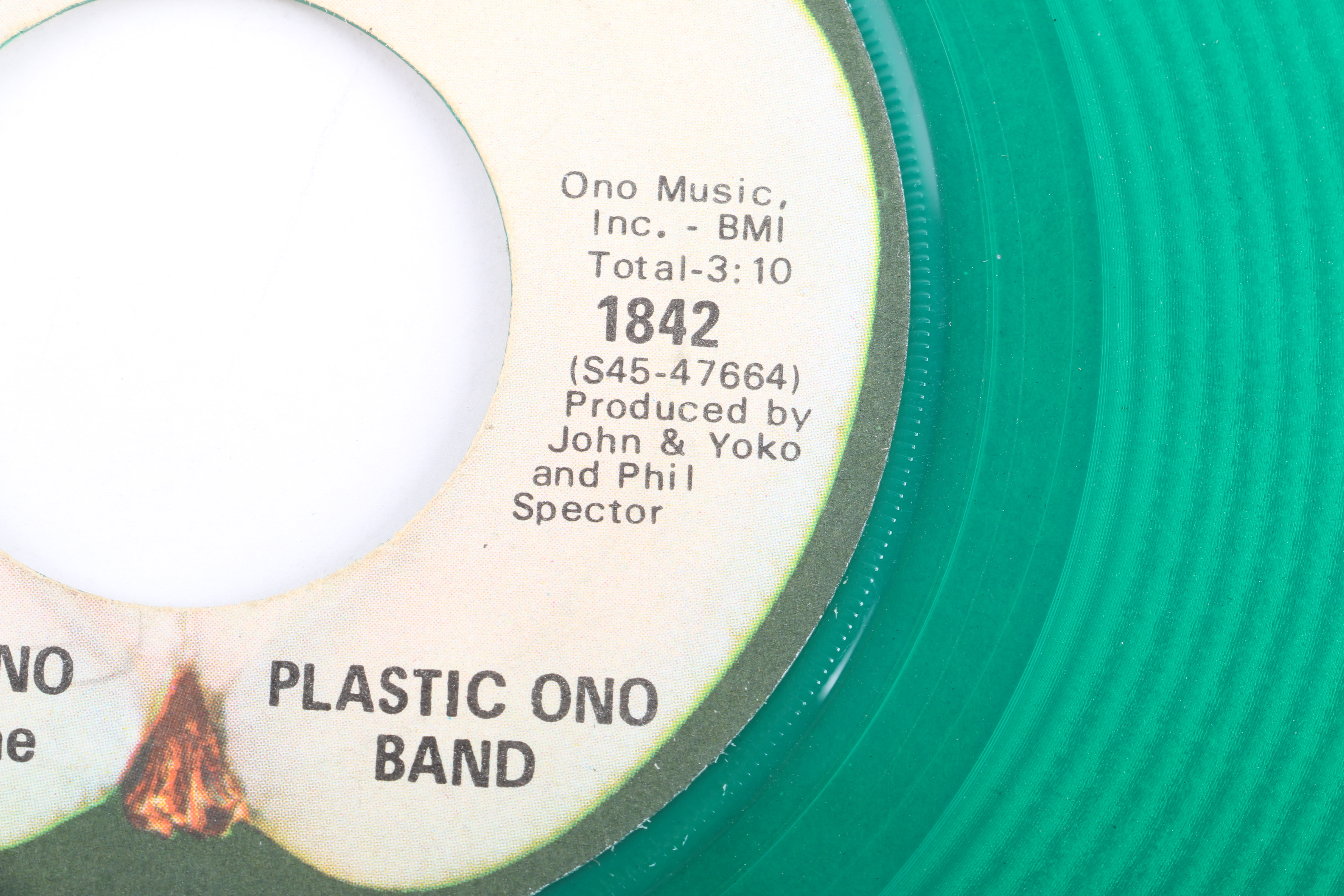 John & Yoko / Plastic Ono Band "Happy Xmas (War Is Over) 45 on Colored Vinyl