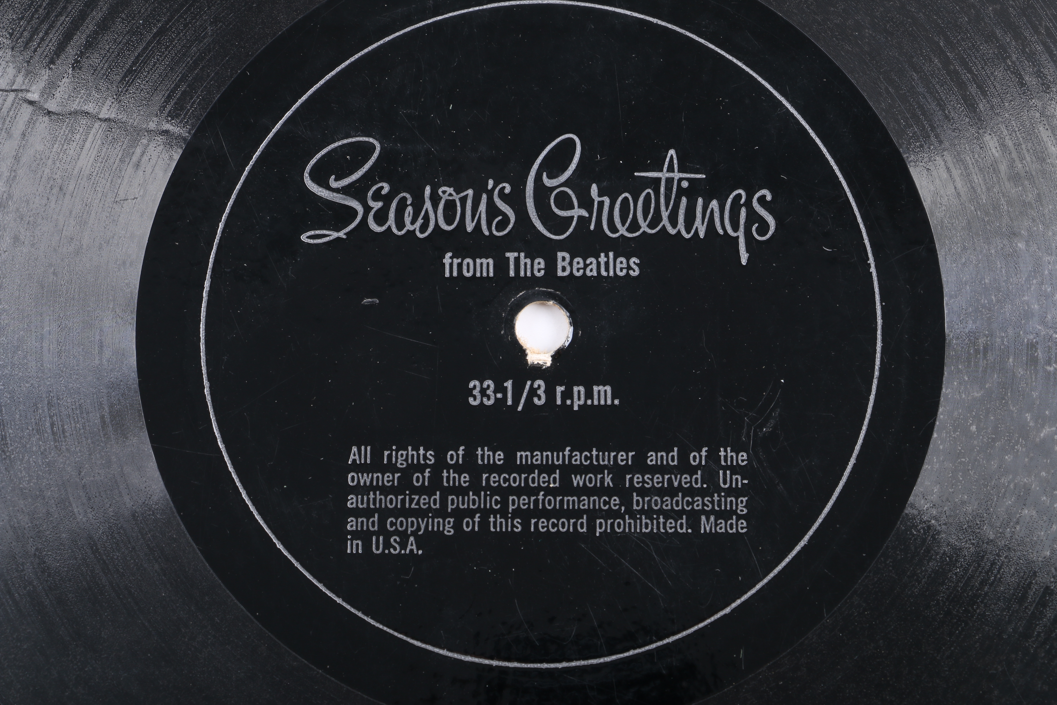 The Beatles "Season's Greetings" 1967 Fan Club One-Sided Flexi Disc