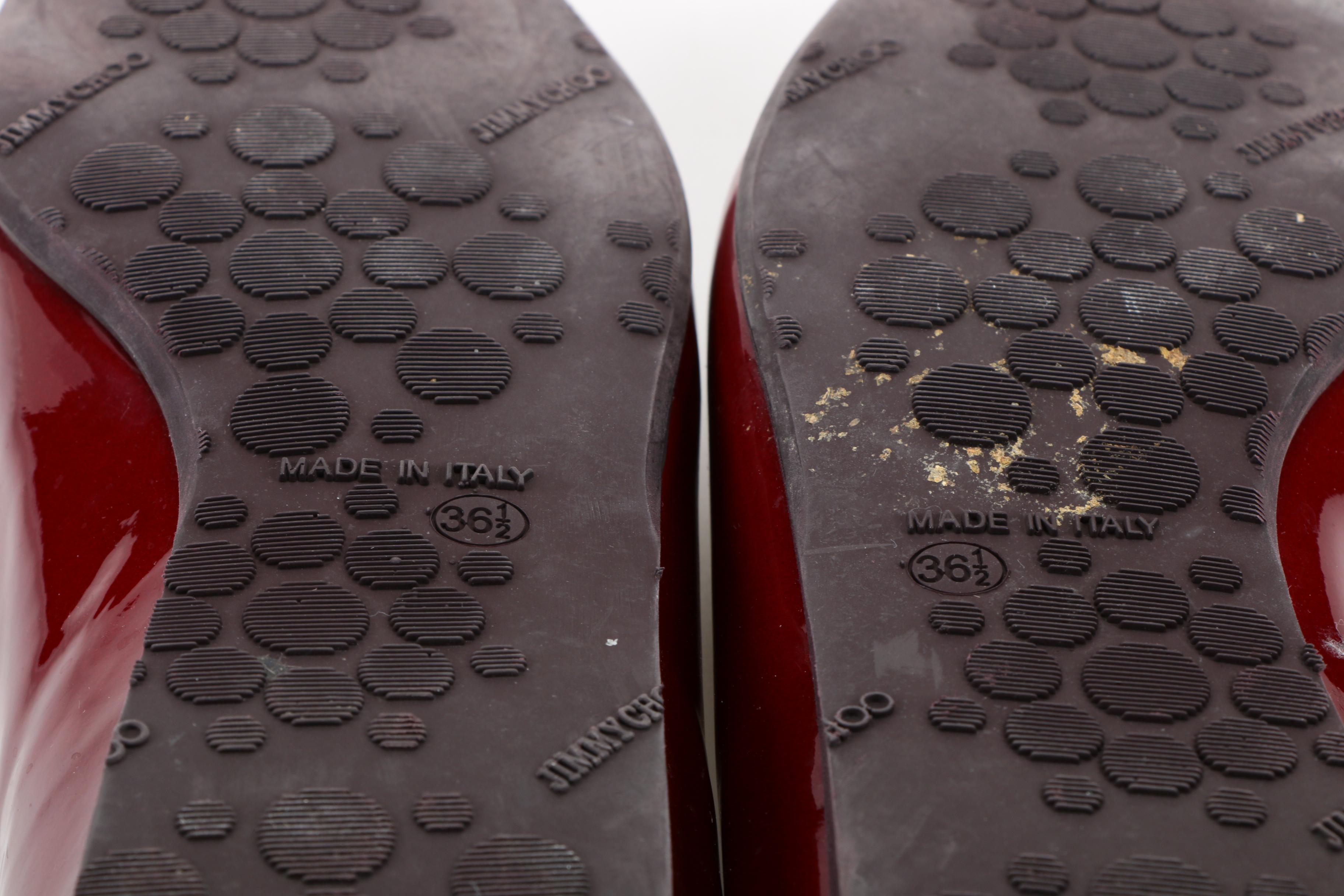 Jimmy Choo London Watson Burgundy Flats