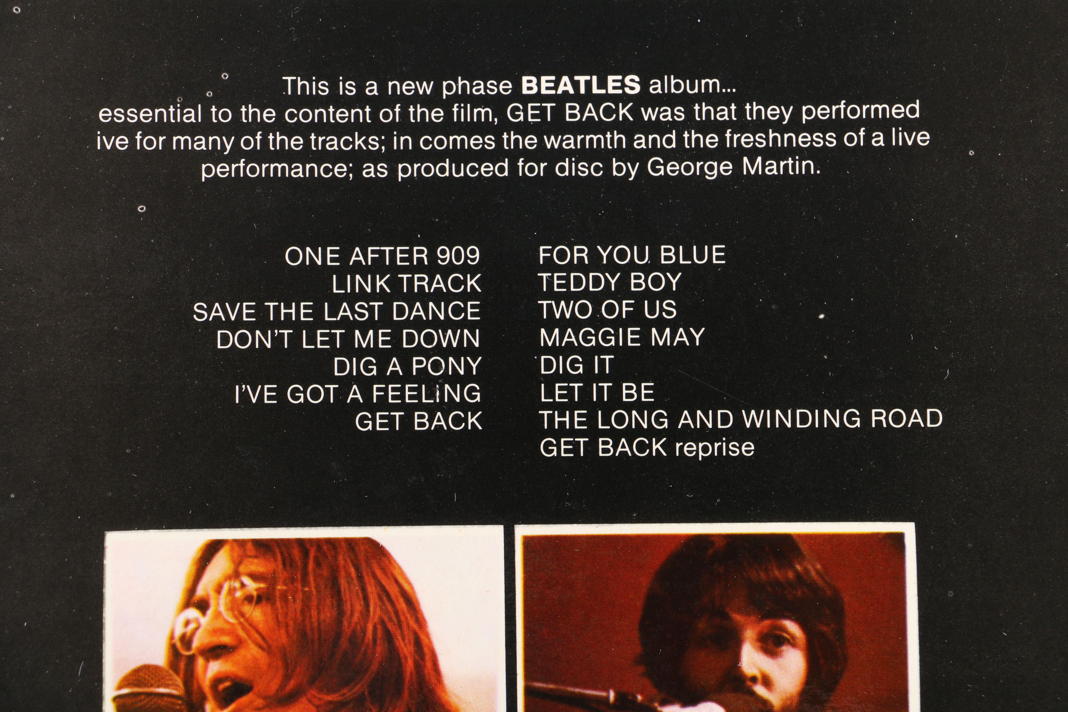 The Beatles "Get Back" Unofficial German Stereo Pressing LP