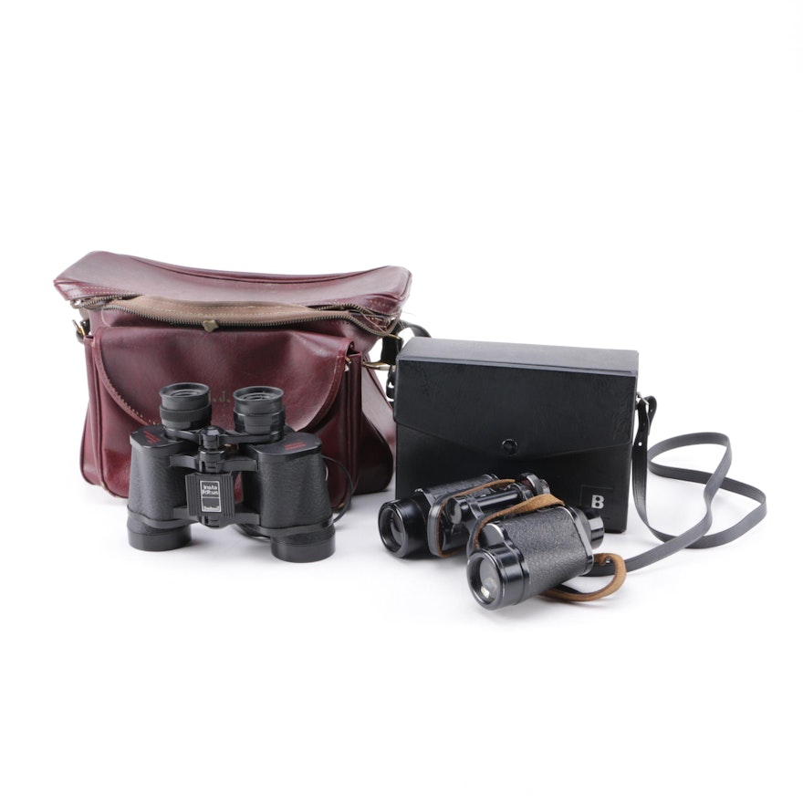 Pair of Binoculars with Carrying Cases