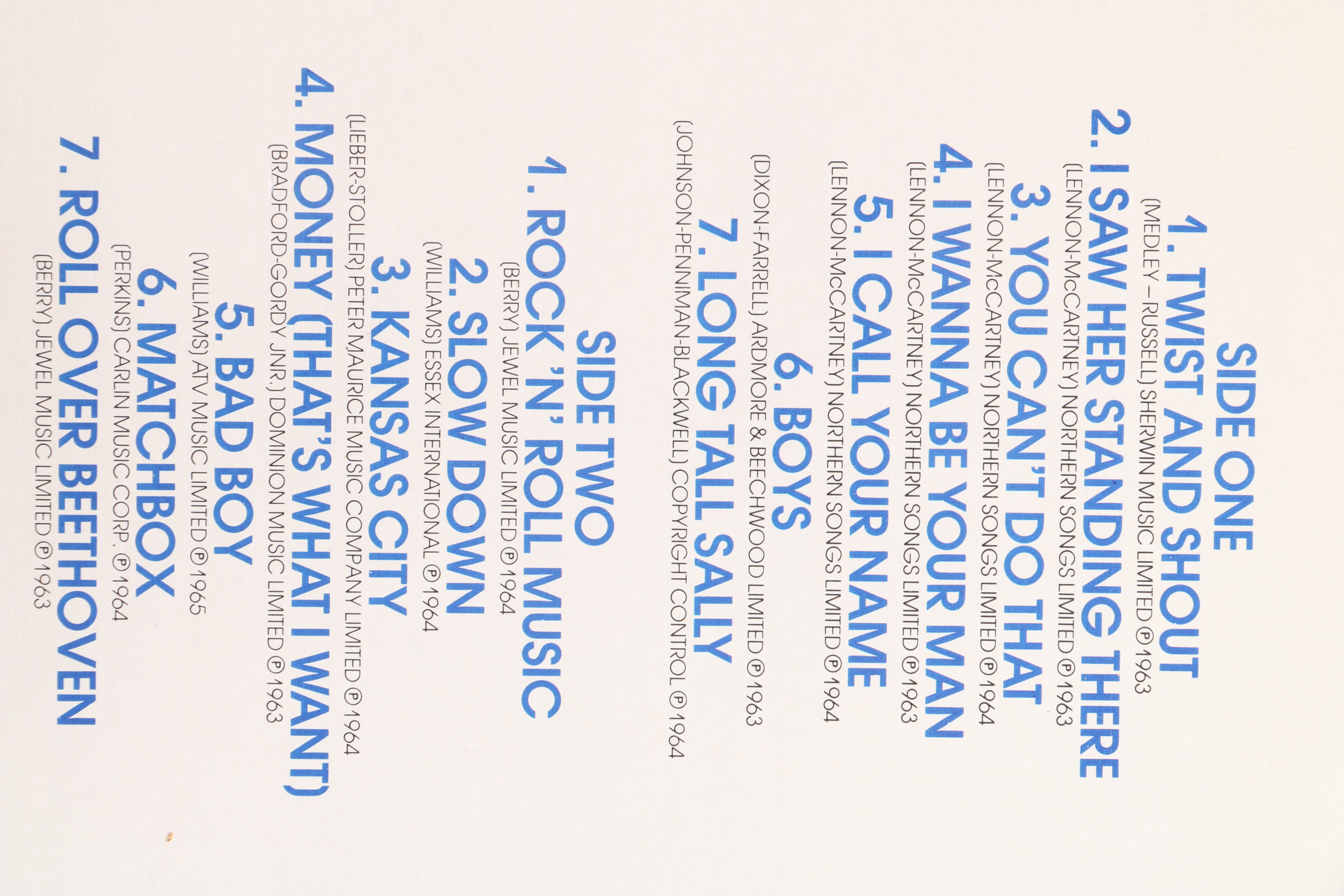 The Beatles "Rock 'N' Roll Music Vol. 1" UK Pressing LP