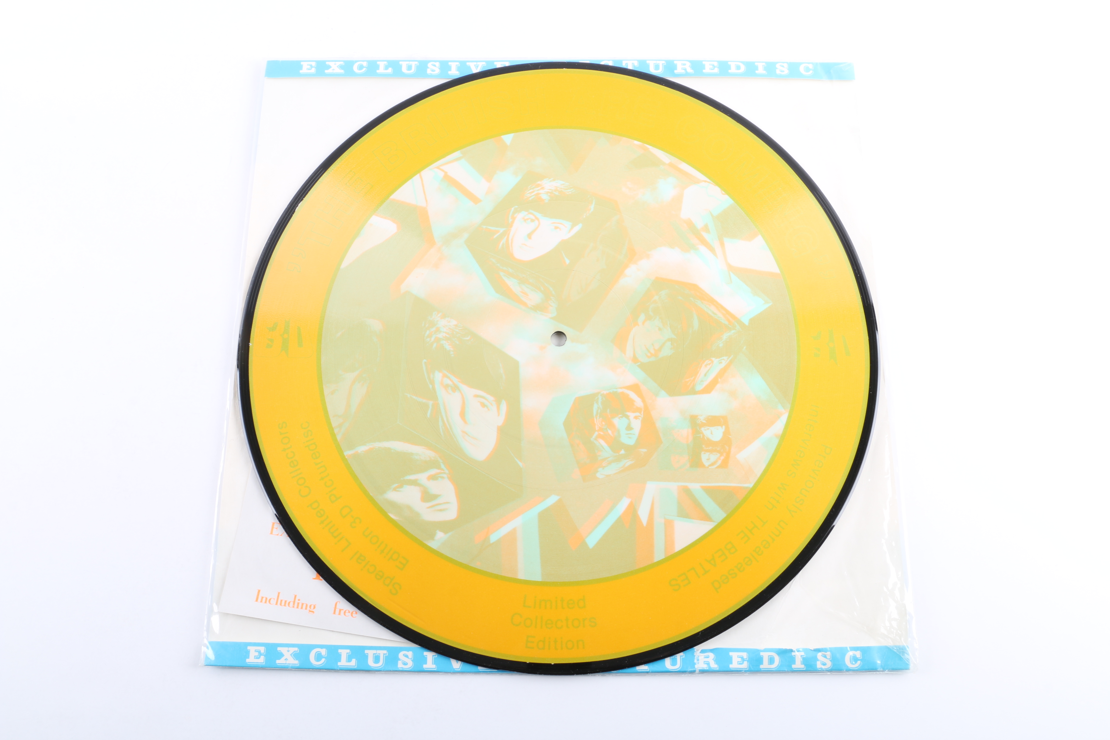 The Beatles "The British Are Coming" 3D Picture Disc with Original 3-D Glasses