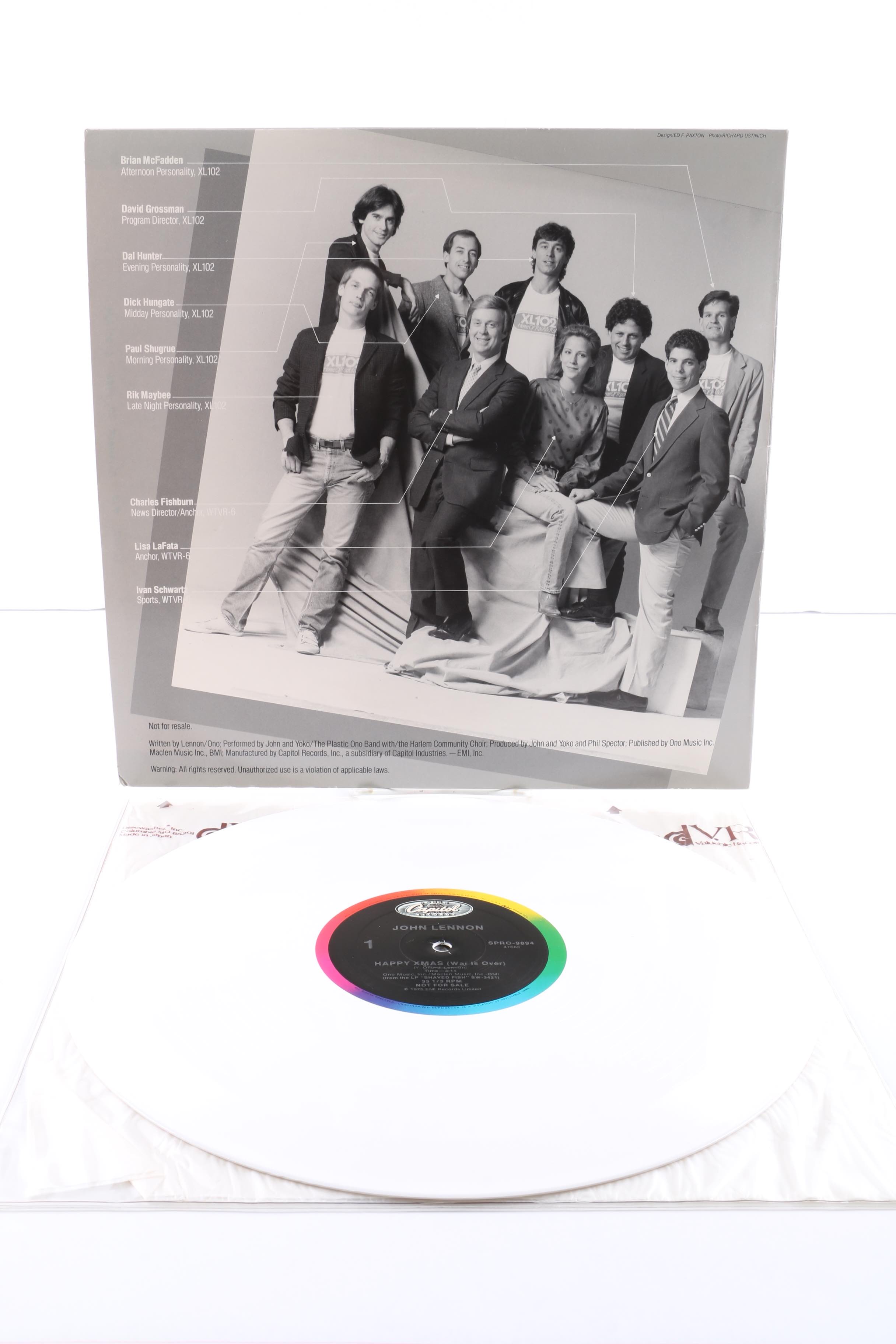 John Lennon "Happy Xmas (War Is Over)" Promotional 12" Single on Colored Vinyl